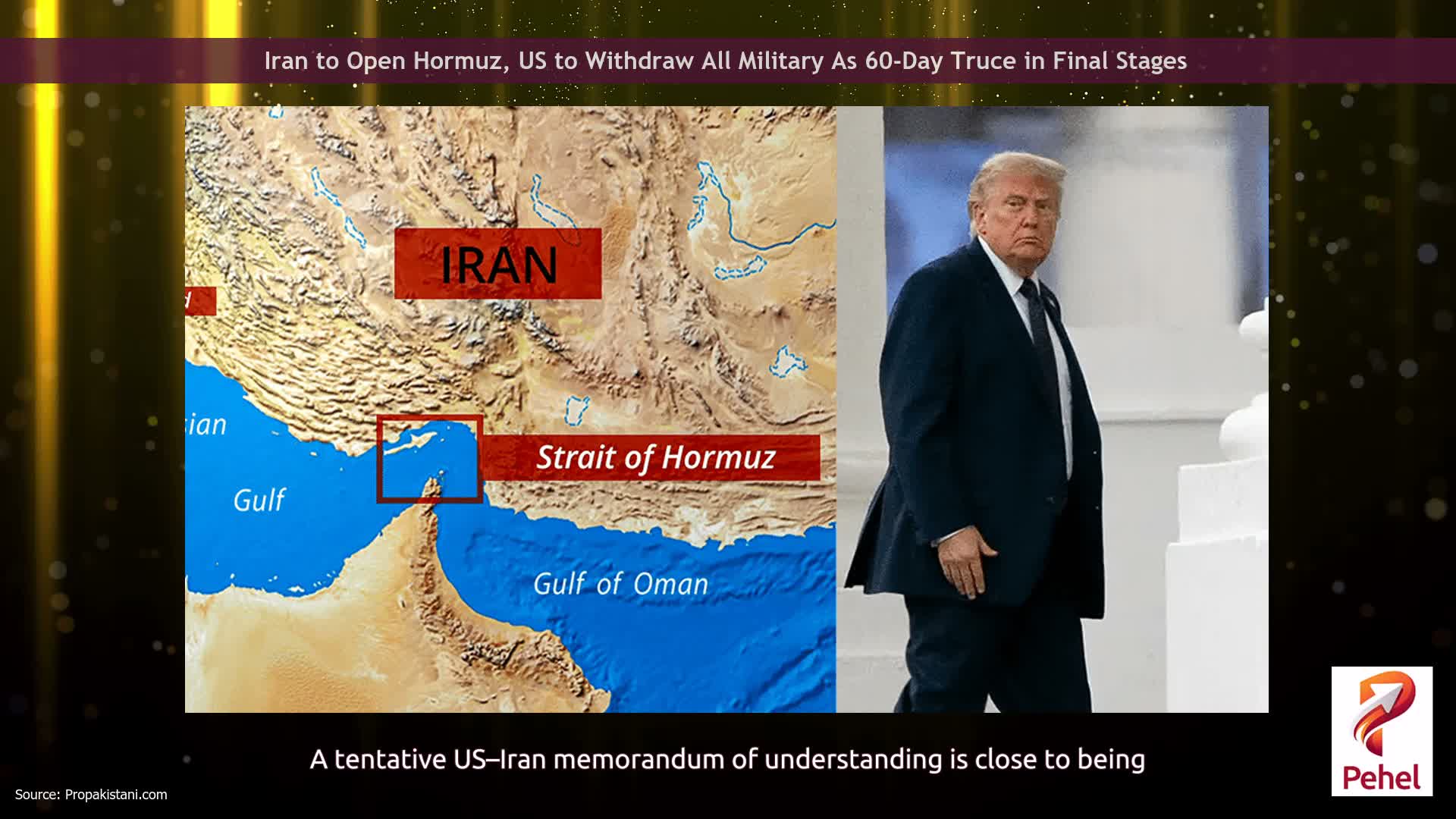 Iran to Open Hormuz, US to Withdraw All Military As 60-Day Truce in Final Stages