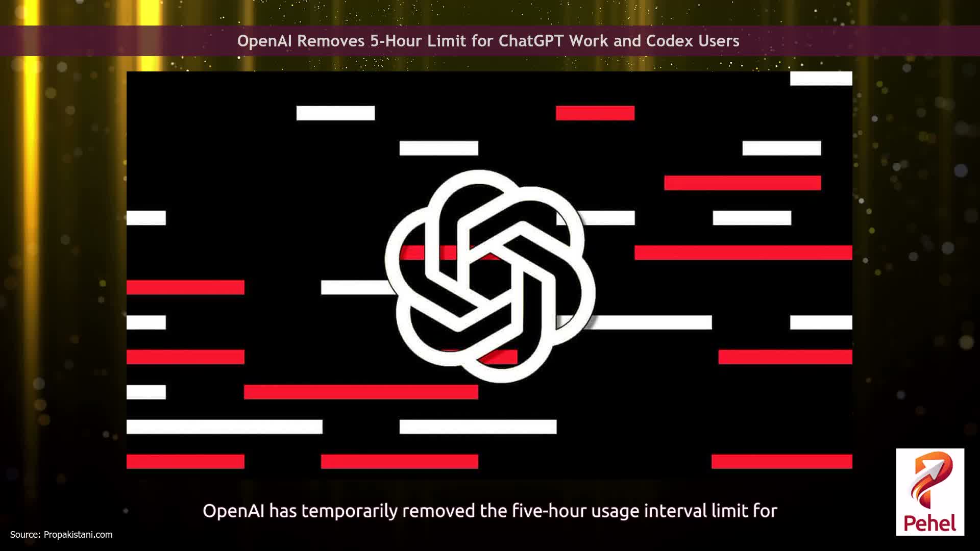 OpenAI Removes 5-Hour Limit for ChatGPT Work and Codex Users