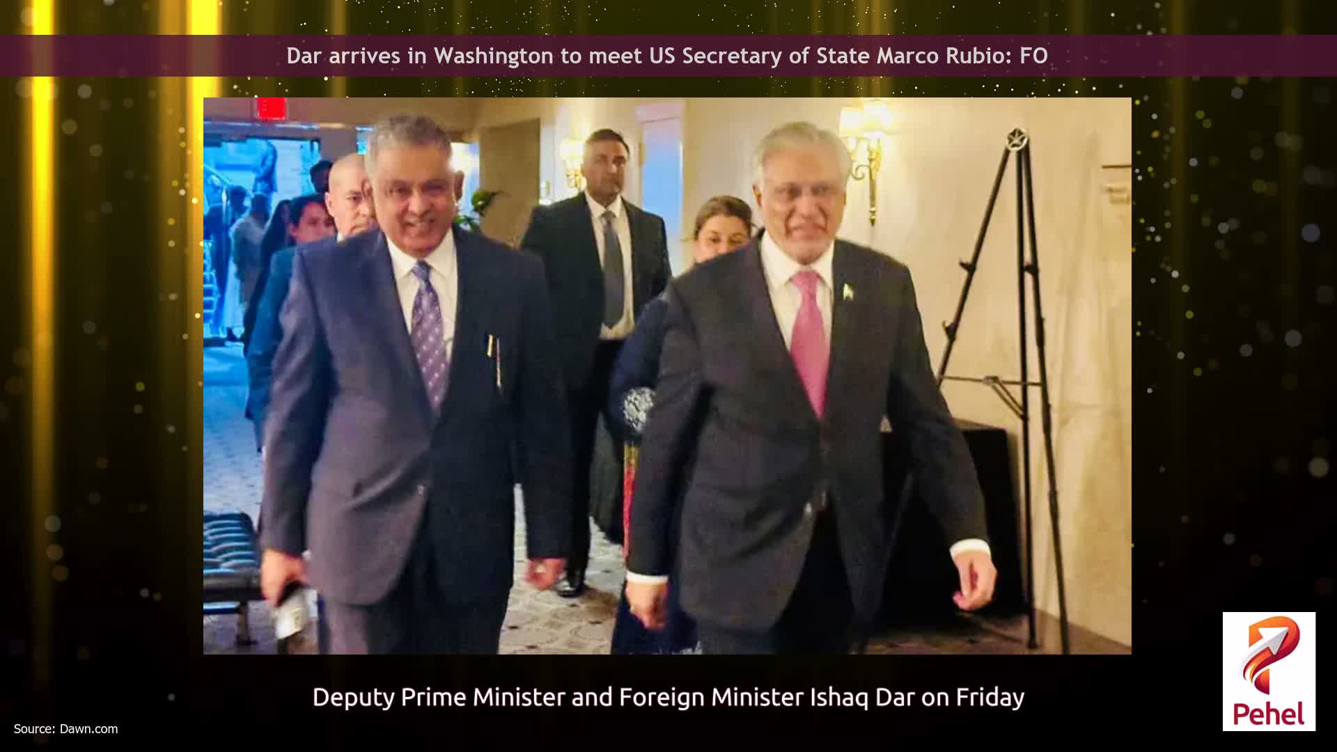 Dar arrives in Washington to meet US Secretary of State Marco Rubio: FO