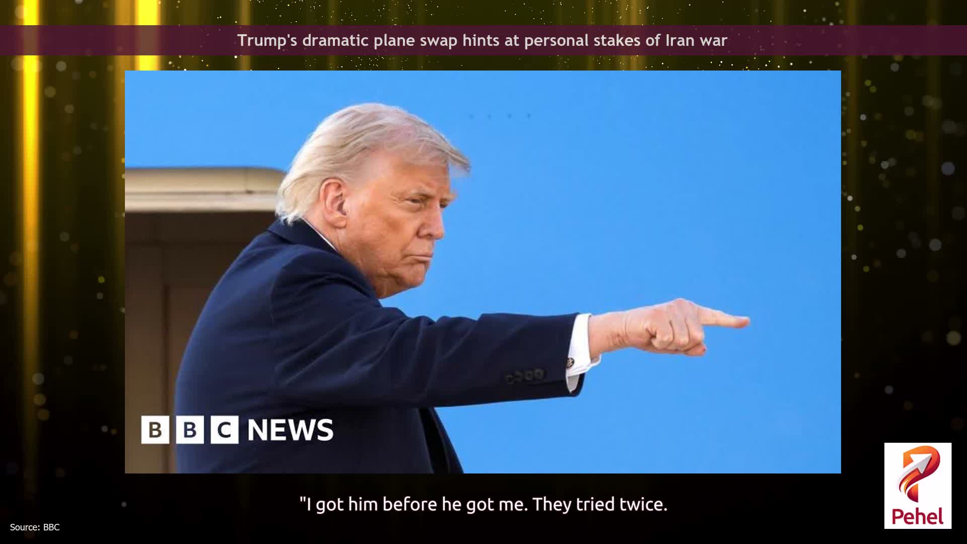 Trump's dramatic plane swap hints at personal stakes of Iran war