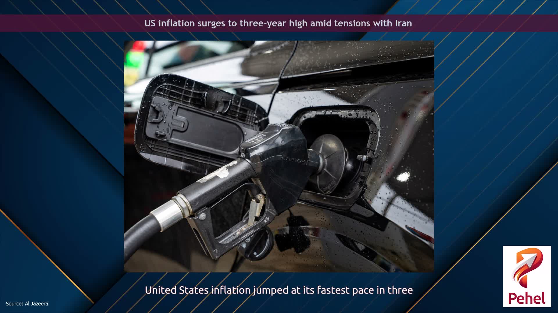 US inflation surges to three-year high amid tensions with Iran