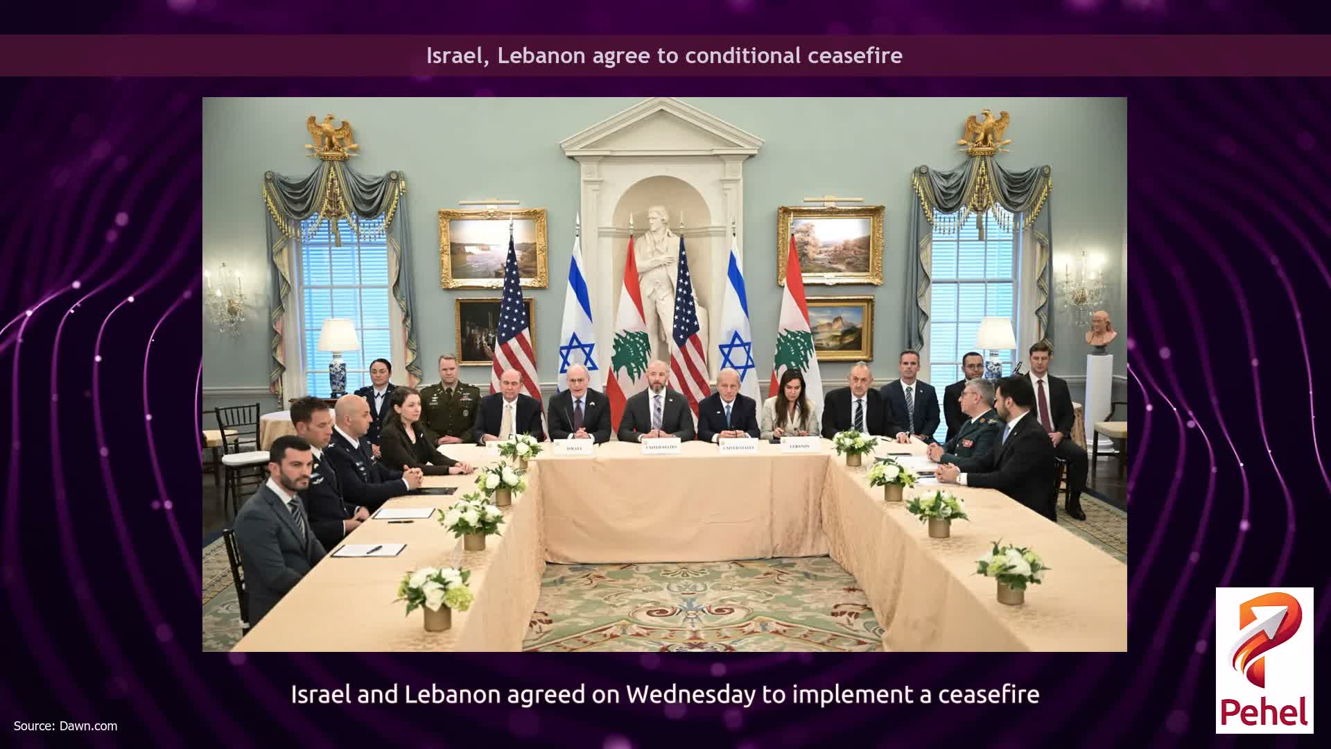 Israel, Lebanon agree to conditional ceasefire