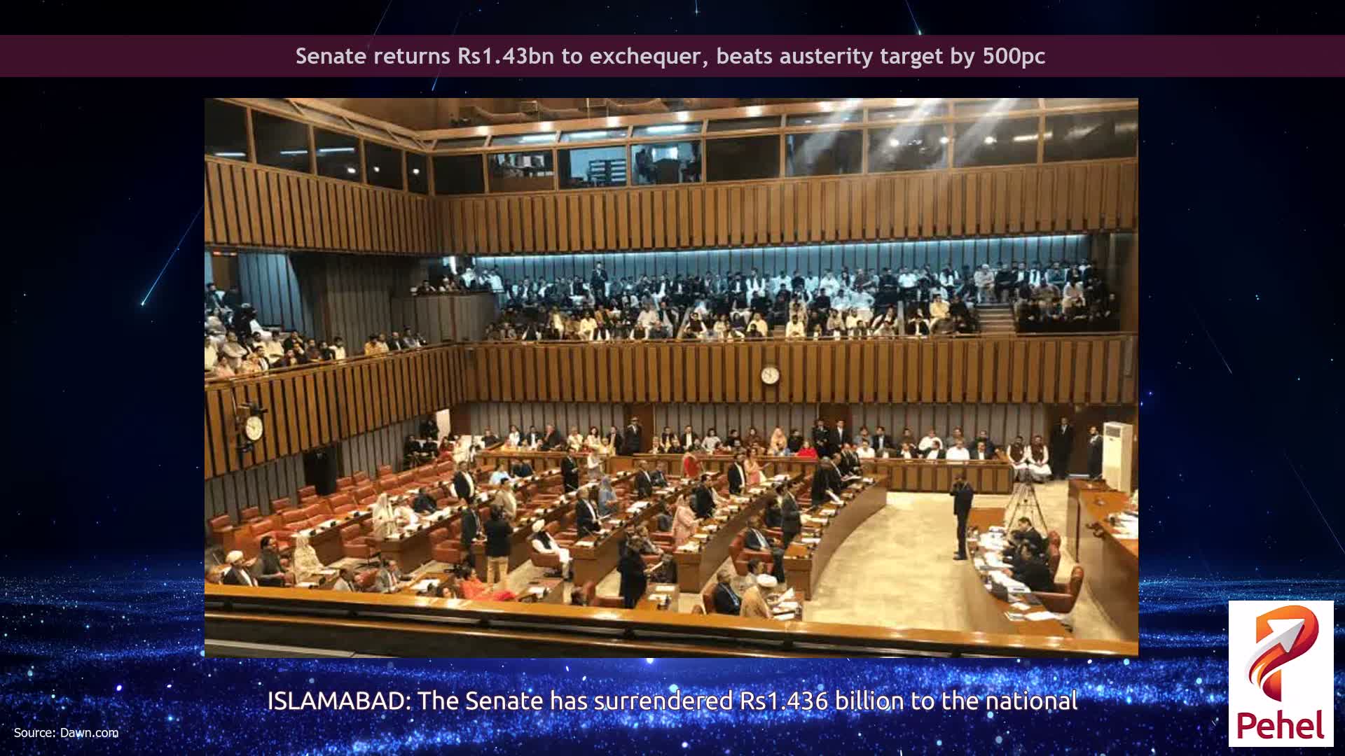 Senate returns Rs1.43bn to exchequer, beats austerity target by 500pc