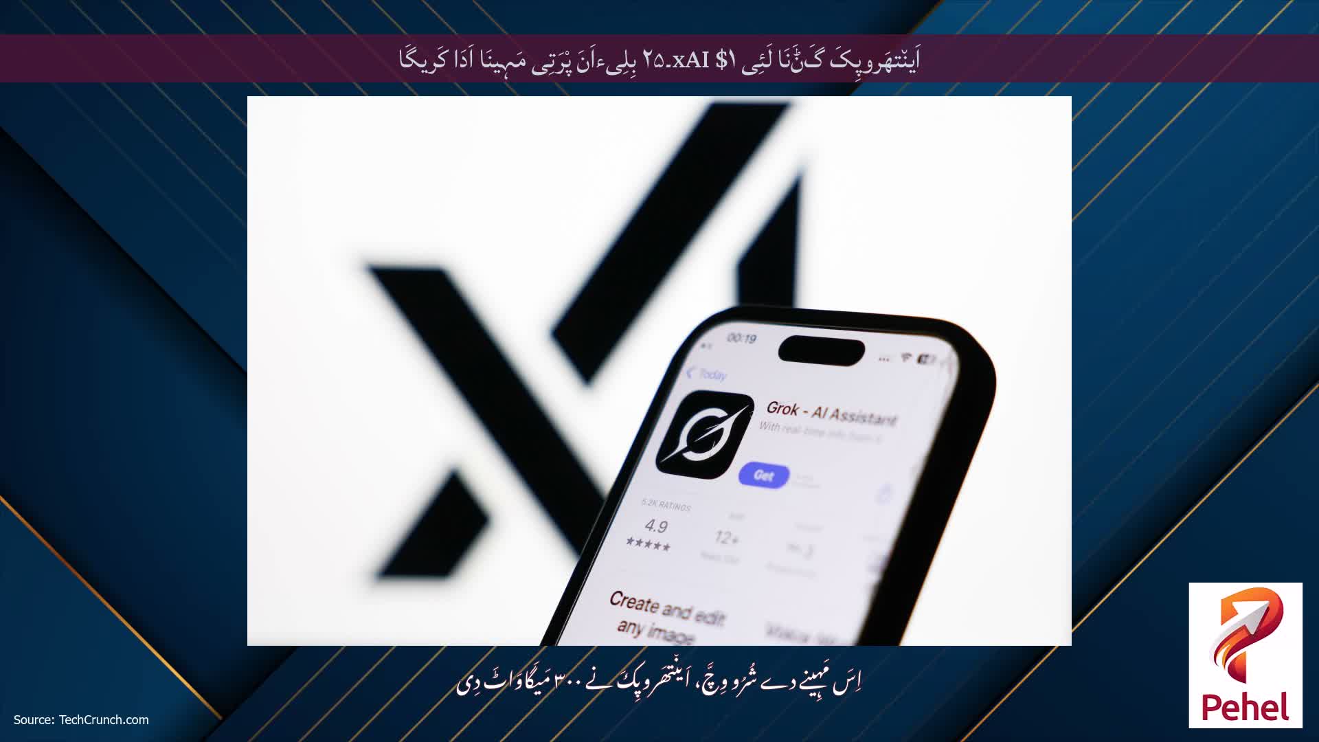 اَین٘تھَروپِکَ گَݨَنَا لَئِی xAI $۱۔۲۵ بِلِیءاَنَ پْرَتِی مَہِینَا اَدَا کَریگَا