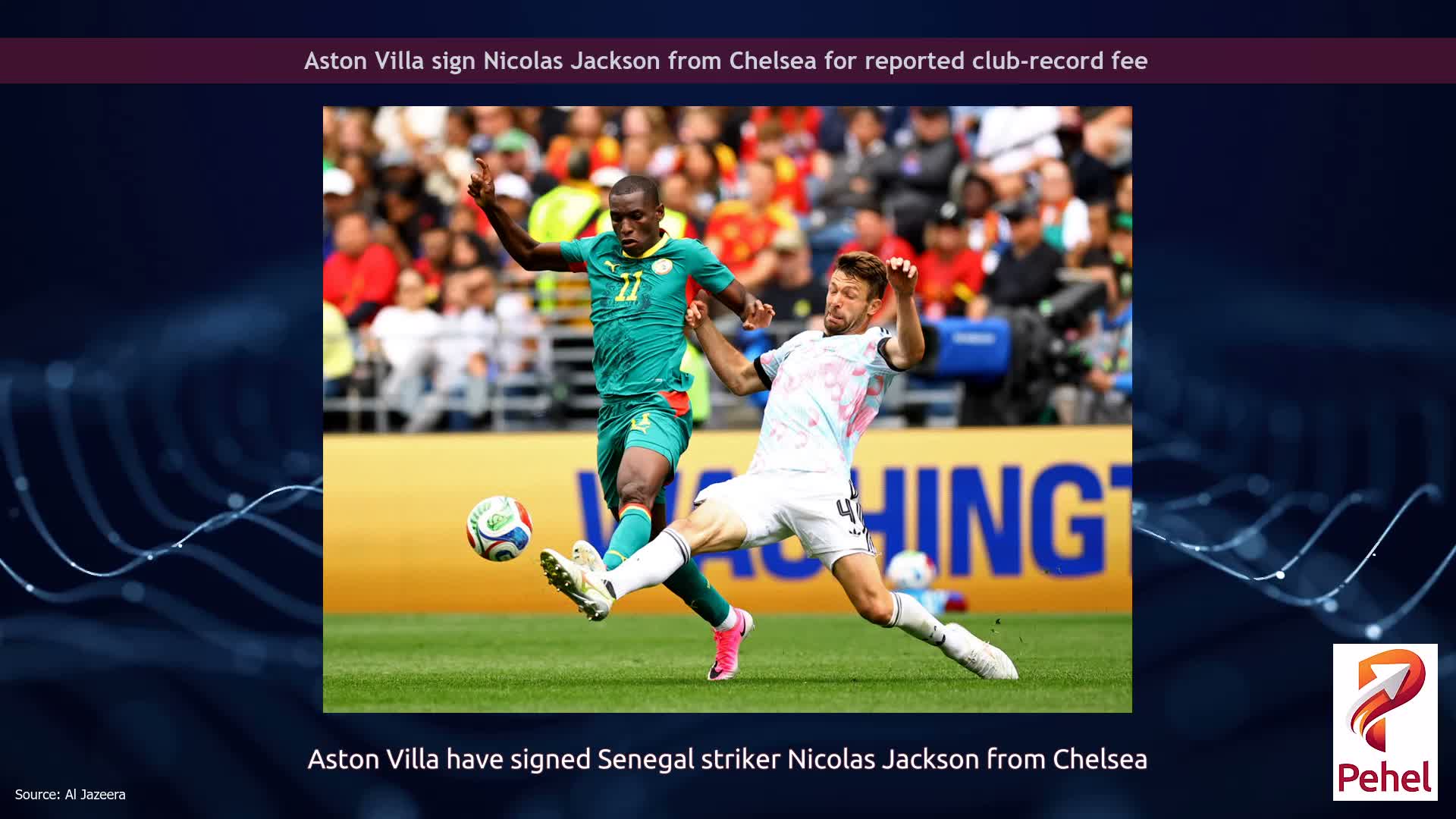 Aston Villa sign Nicolas Jackson from Chelsea for reported club-record fee