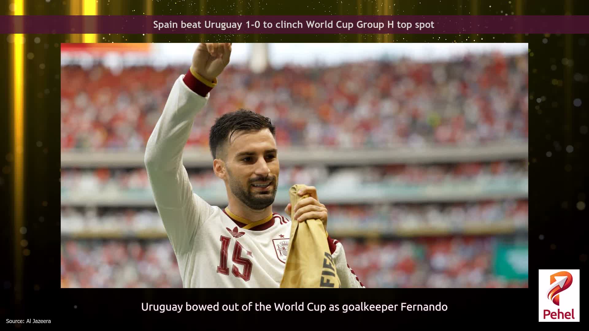 Spain beat Uruguay 1-0 to clinch World Cup Group H top spot