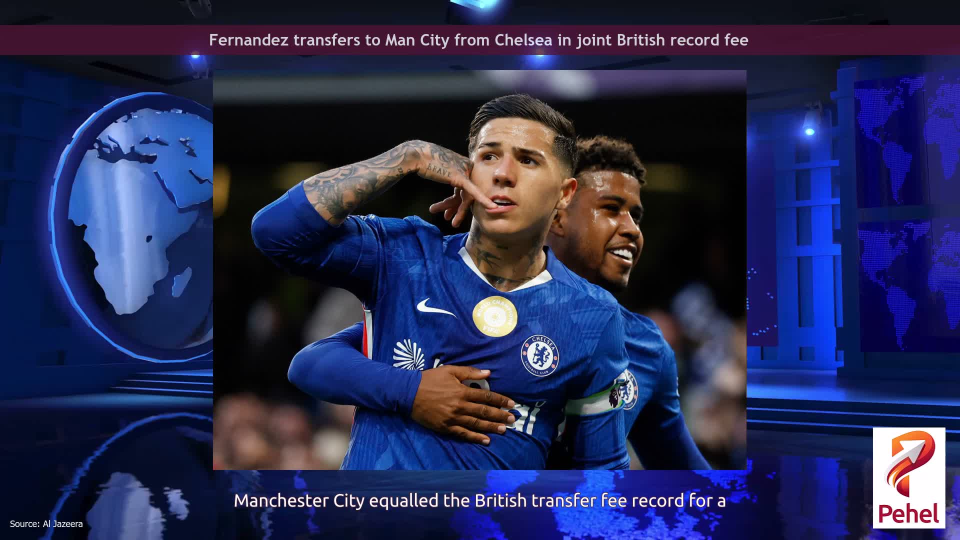 Fernandez transfers to Man City from Chelsea in joint British record fee