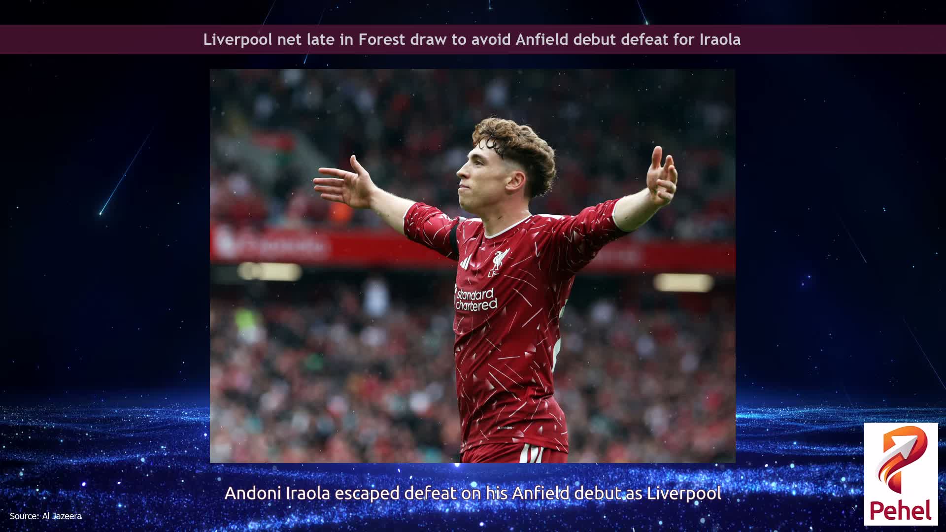 Liverpool net late in Forest draw to avoid Anfield debut defeat for Iraola