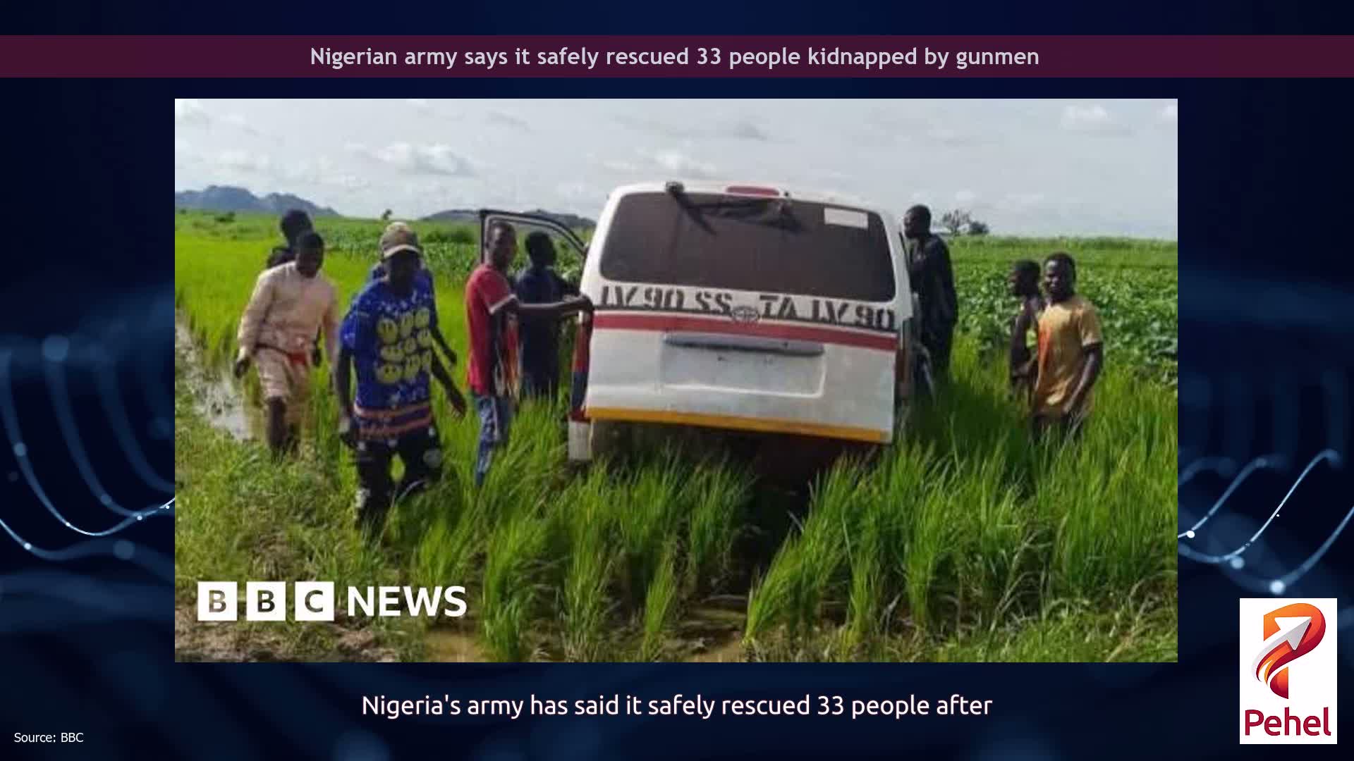 Nigerian army says it safely rescued 33 people kidnapped by gunmen