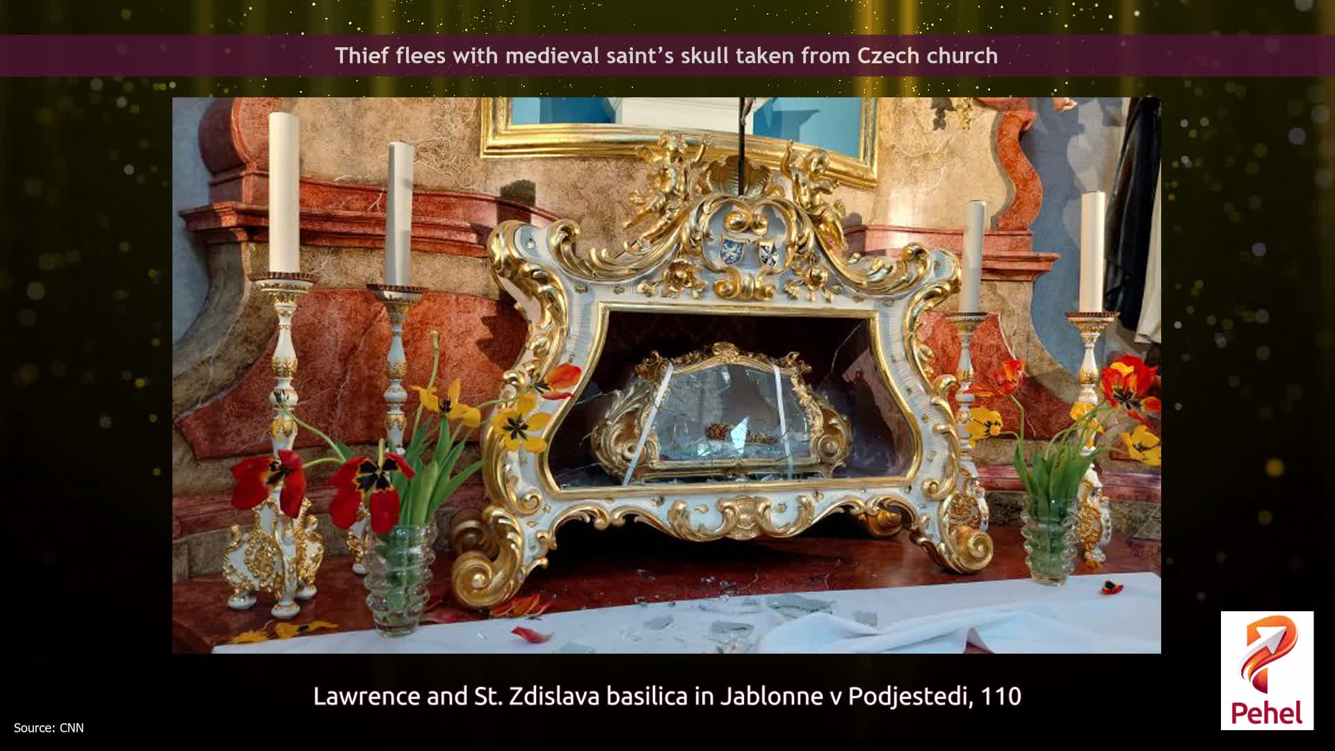 Thief flees with medieval saint’s skull taken from Czech church