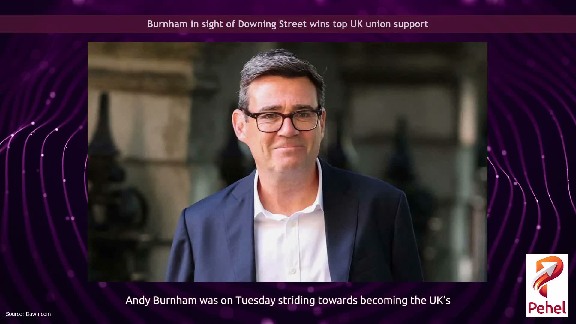 Burnham in sight of Downing Street wins top UK union support