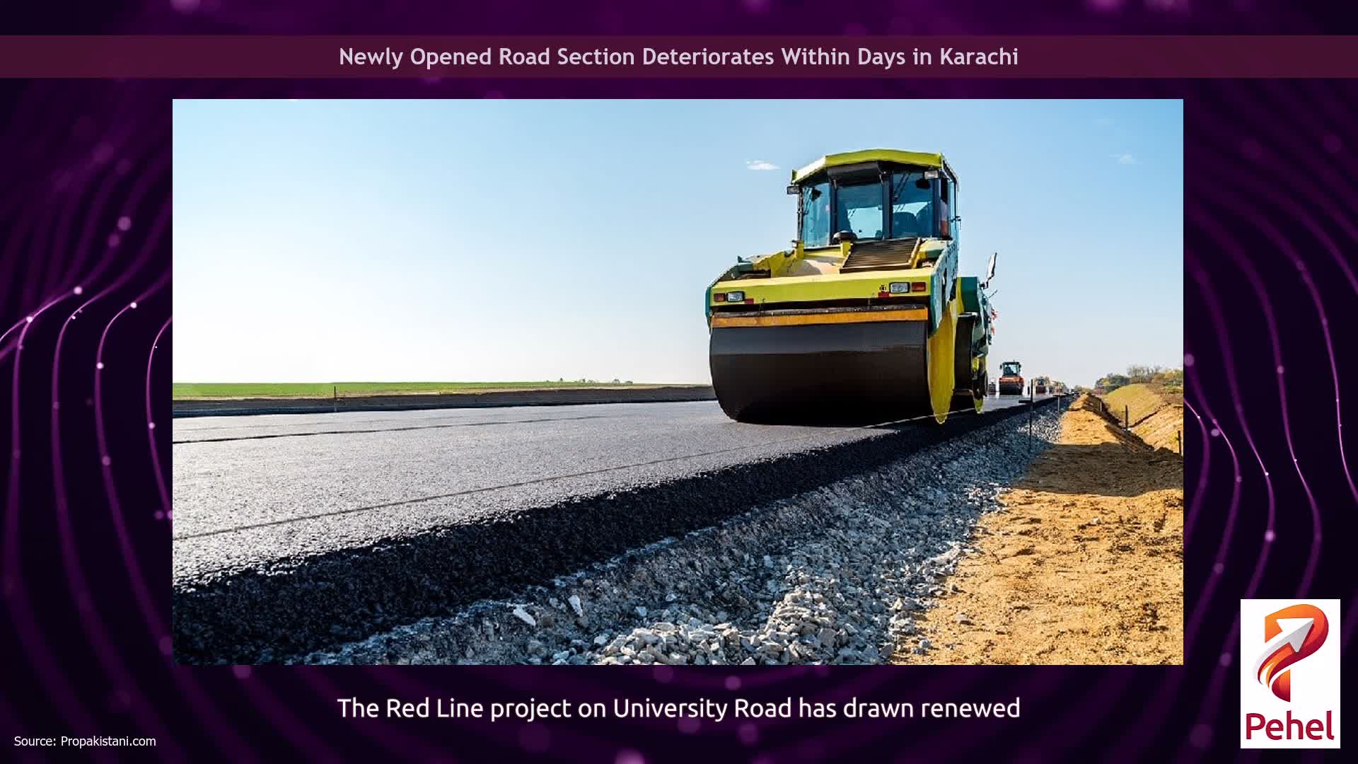 Newly Opened Road Section Deteriorates Within Days in Karachi