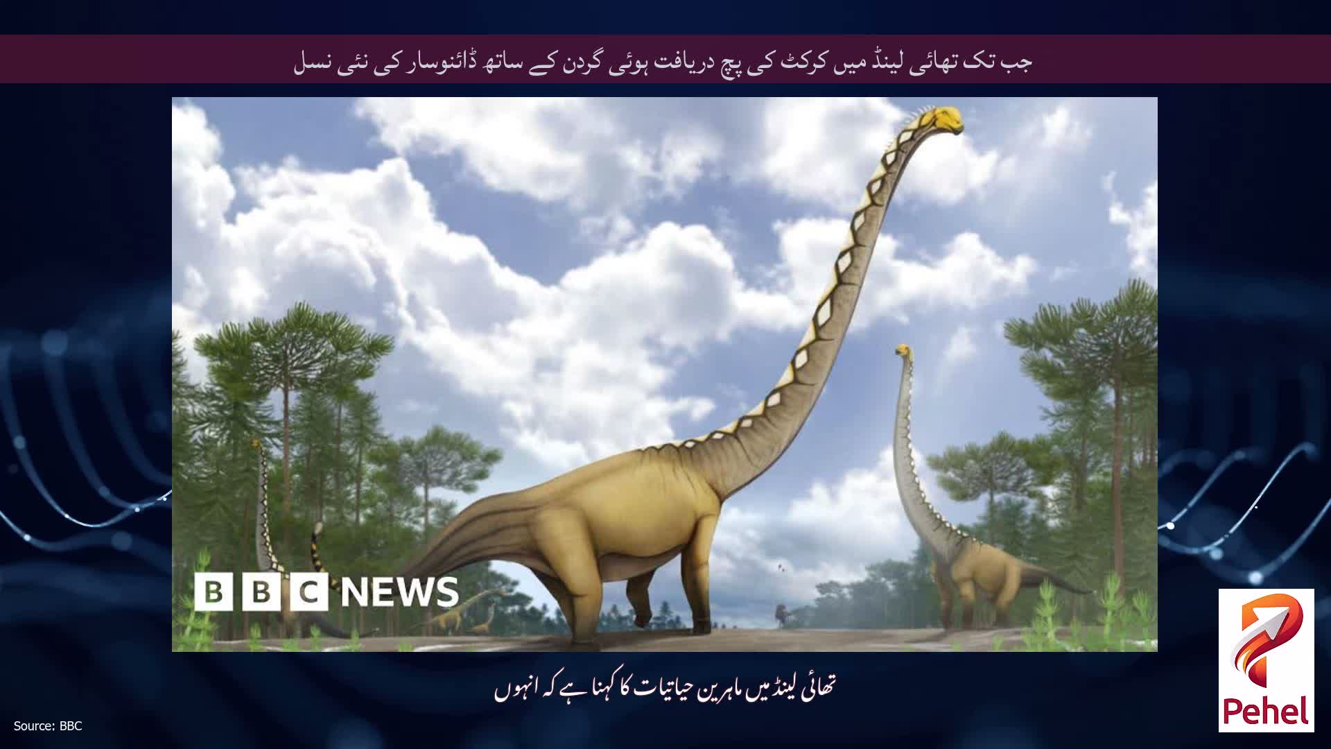 جب تک تھائی لینڈ میں کرکٹ کی پچ دریافت ہوئی گردن کے ساتھ ڈائنوسار کی نئی نسل