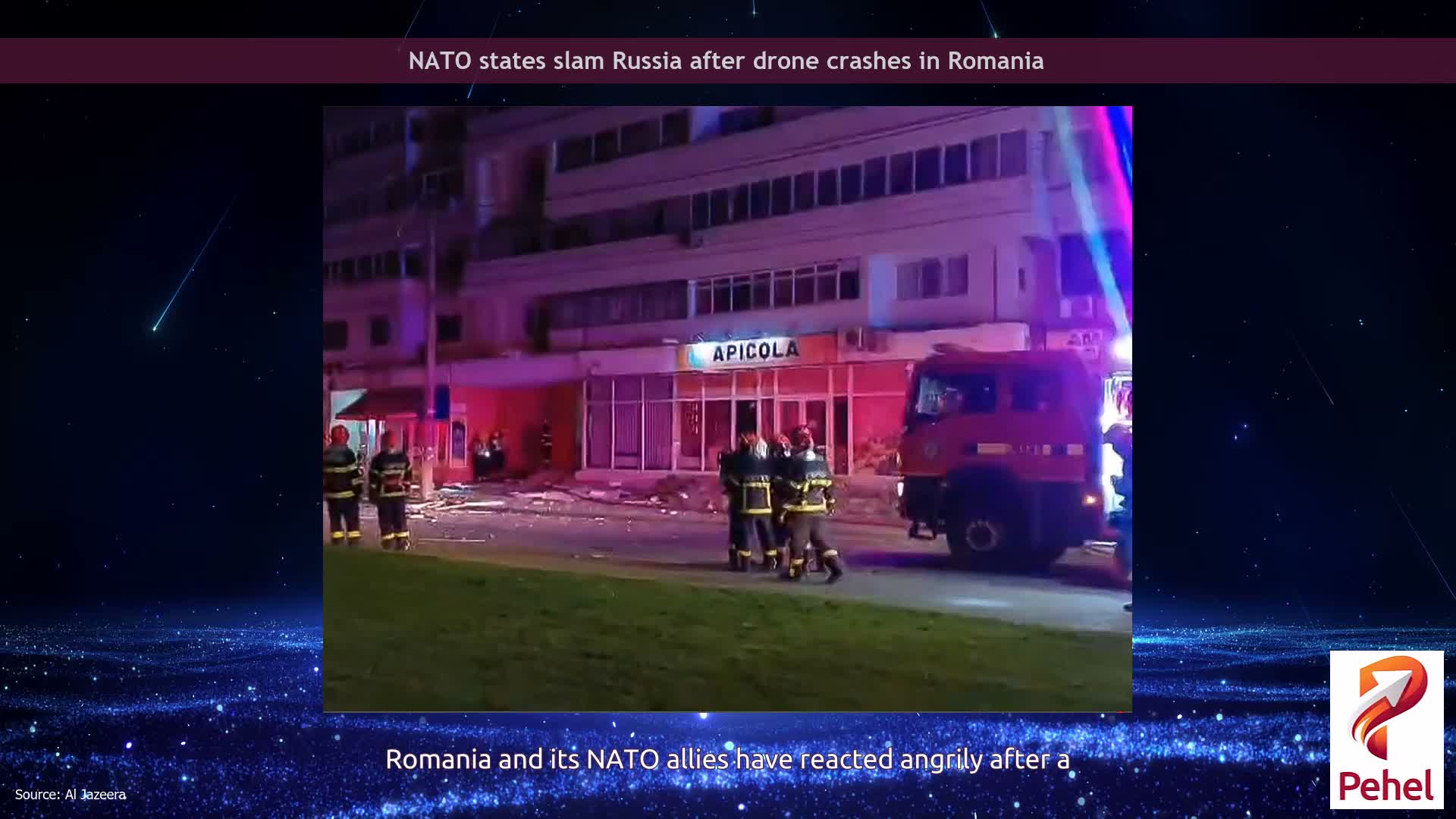 NATO states slam Russia after drone crashes in Romania