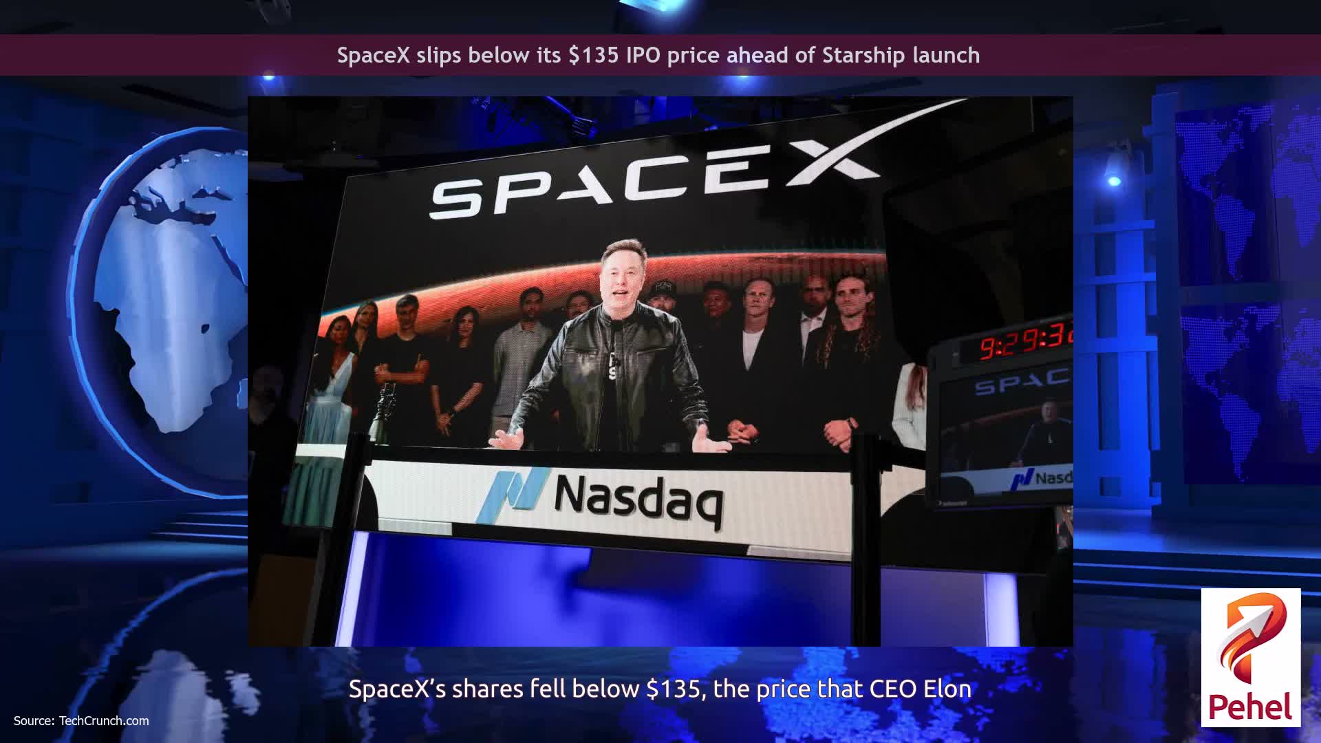 SpaceX slips below its $135 IPO price ahead of Starship launch