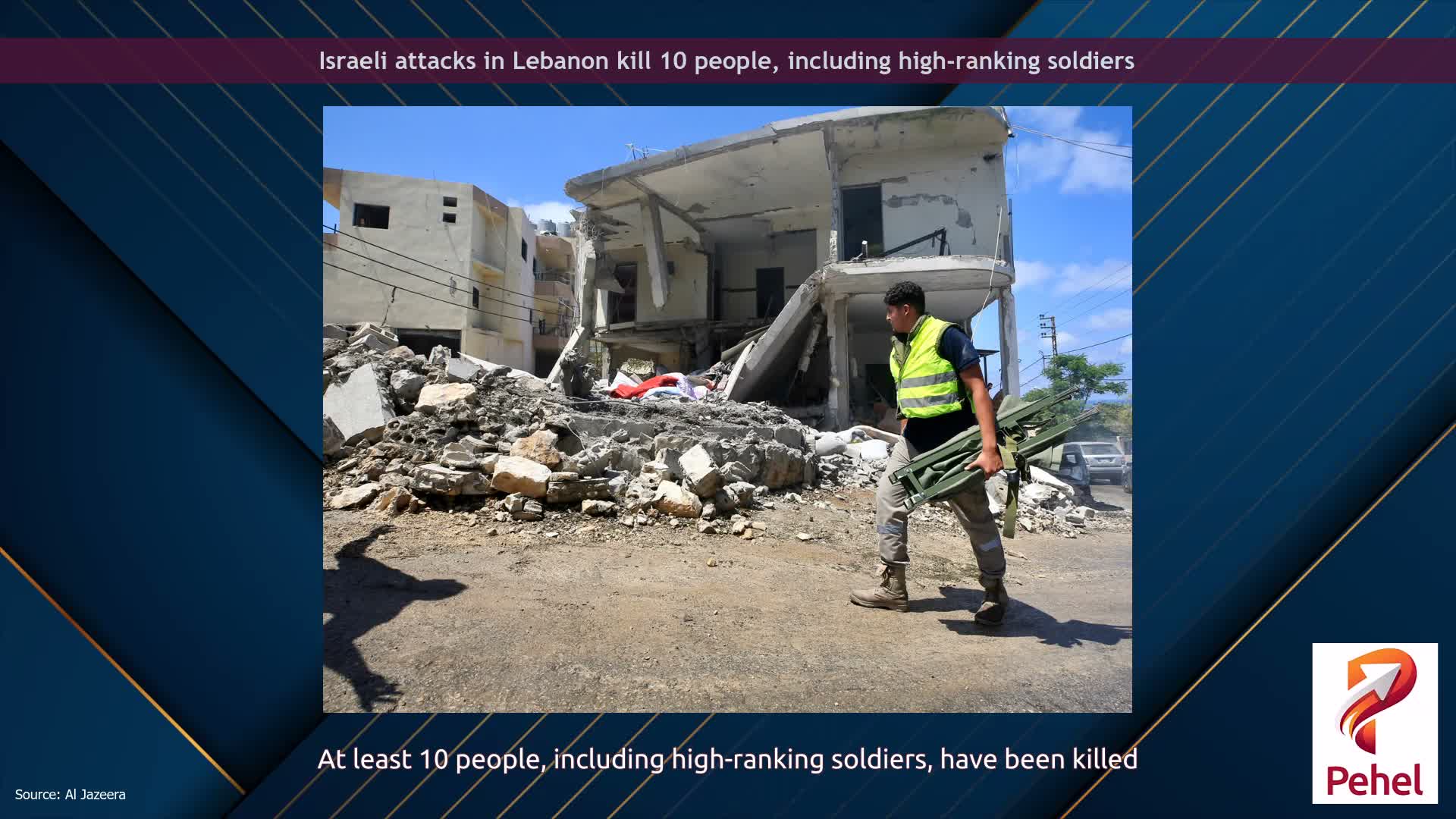 Israeli attacks in Lebanon kill 10 people, including high-ranking soldiers