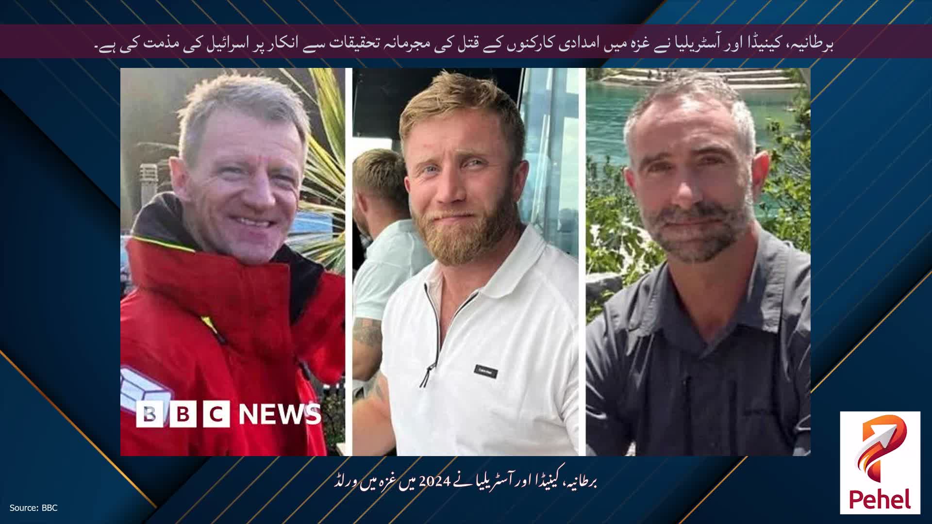 برطانیہ، کینیڈا اور آسٹریلیا نے غزہ میں امدادی کارکنوں کے قتل کی مجرمانہ تحقیقات سے انکار پر اسرائیل کی مذمت کی ہے۔