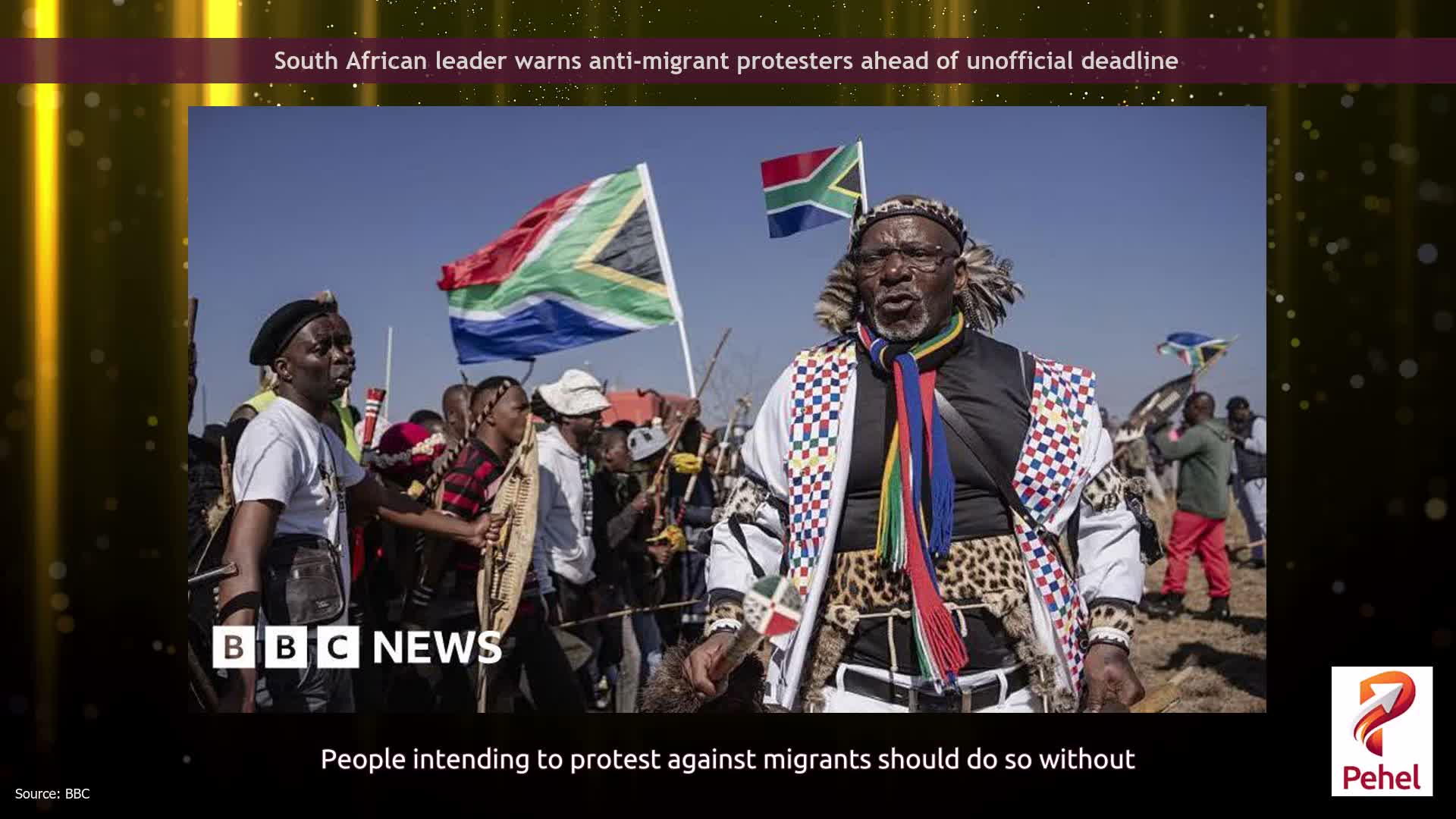 South African leader warns anti-migrant protesters ahead of unofficial deadline