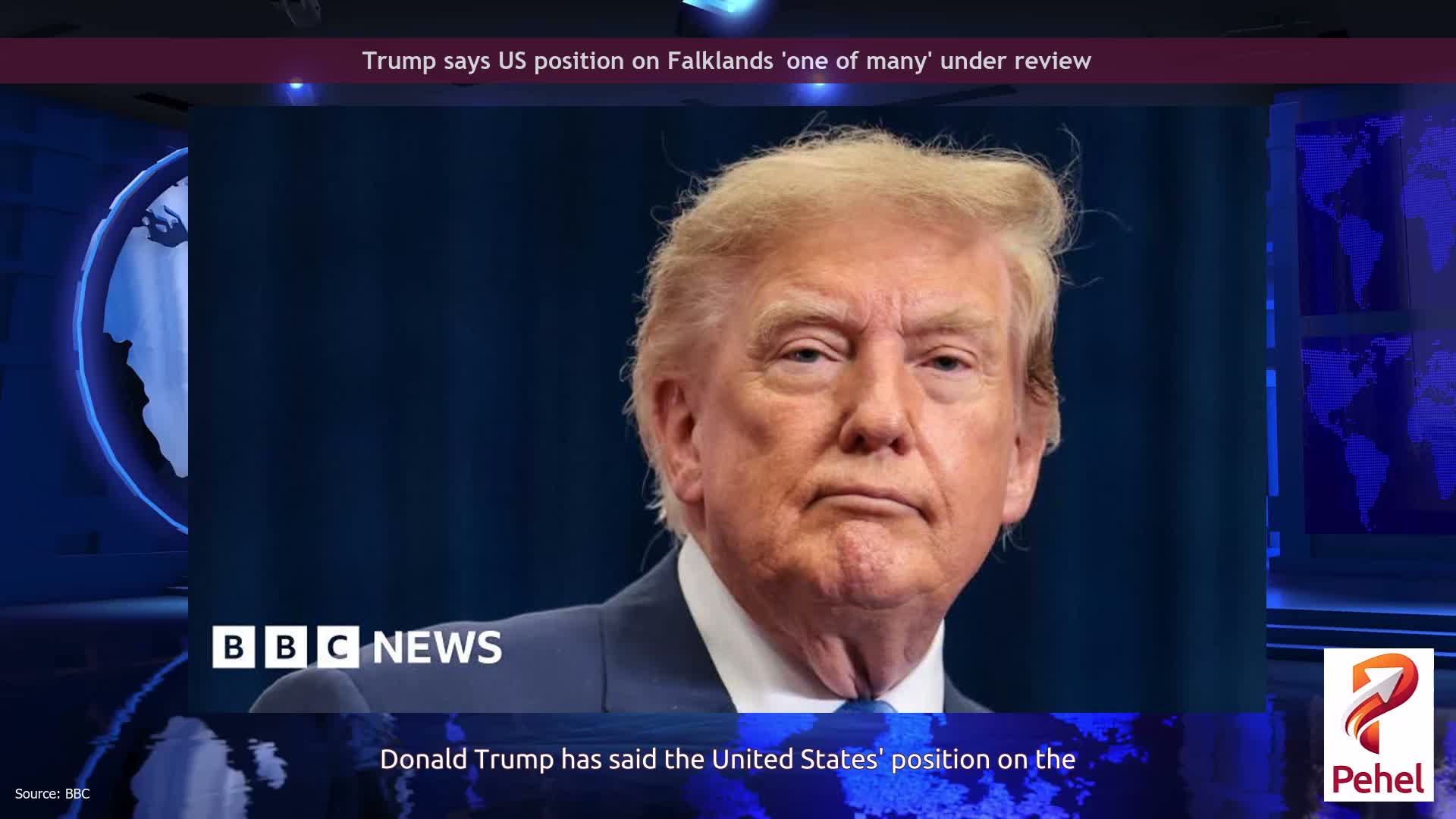 Trump says US position on Falklands 'one of many' under review