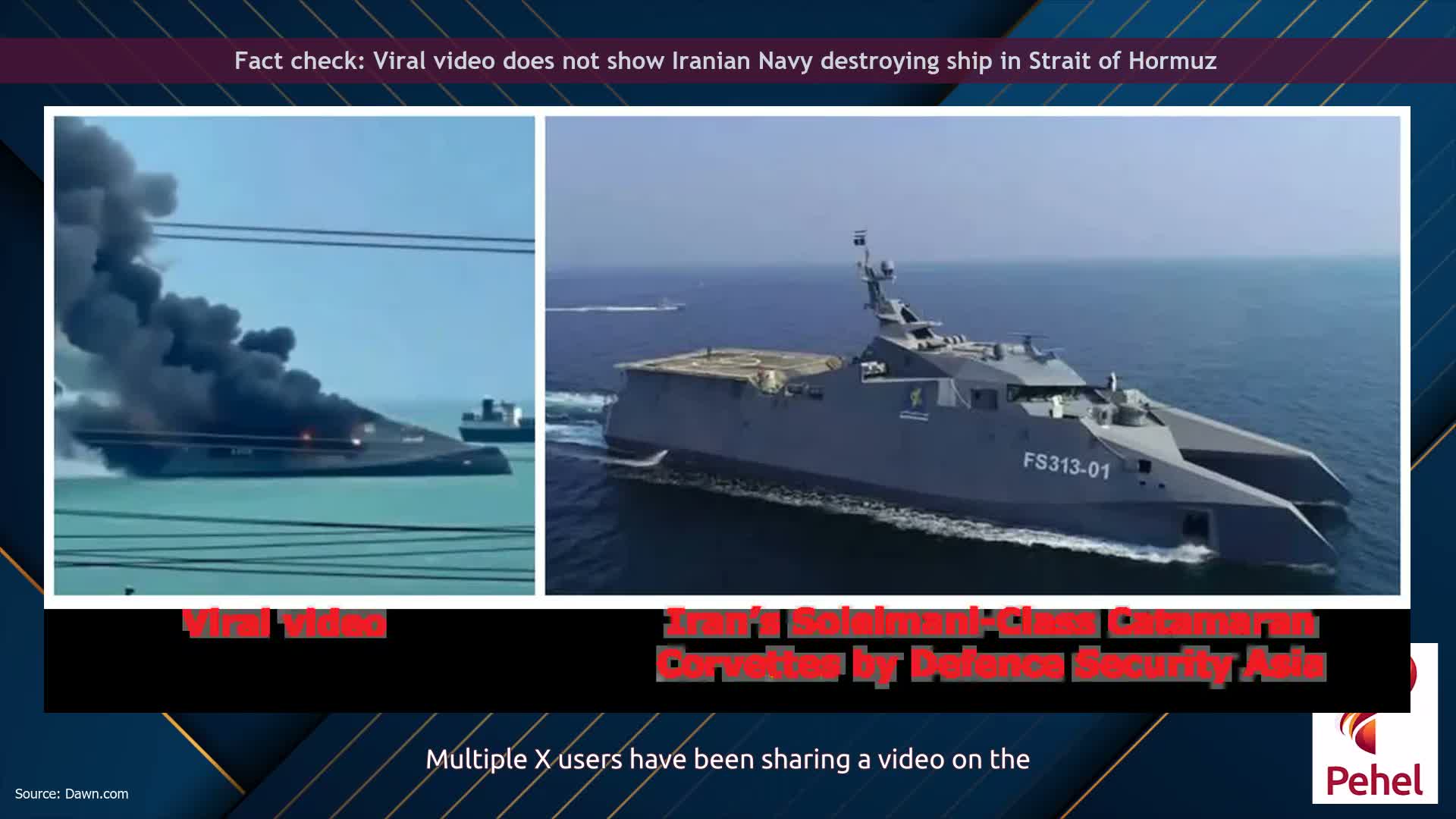 Fact check: Viral video does not show Iranian Navy destroying ship in Strait of Hormuz