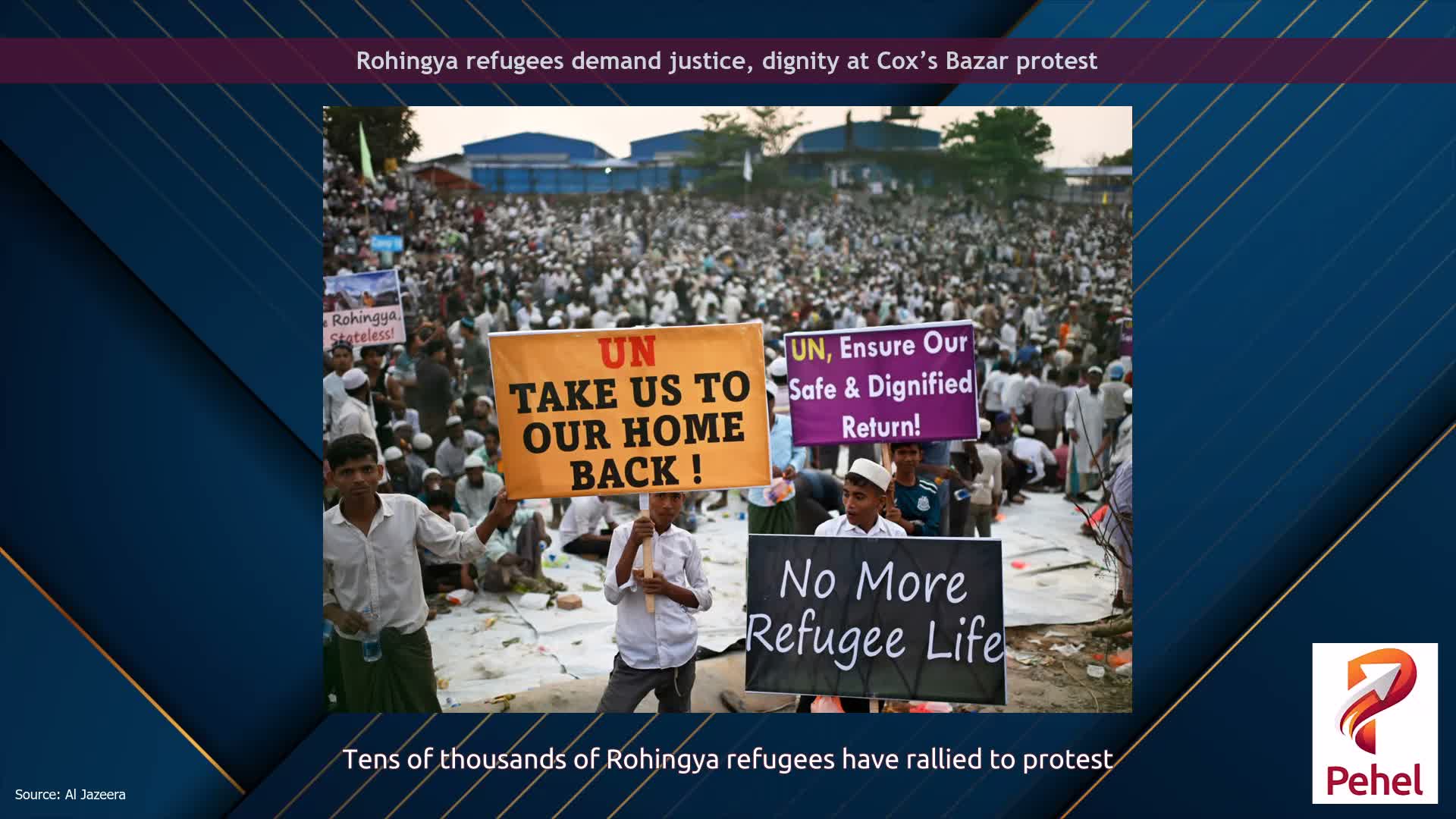 Rohingya refugees demand justice, dignity at Cox’s Bazar protest