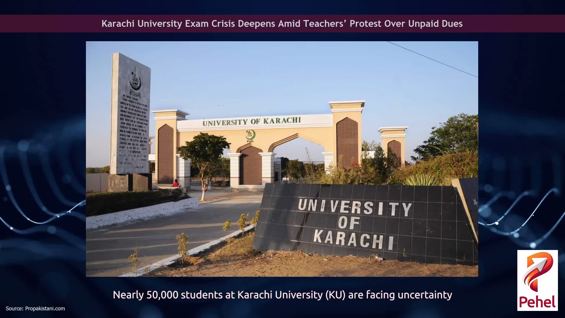 Karachi University Exam Crisis Deepens Amid Teachers’ Protest Over Unpaid Dues