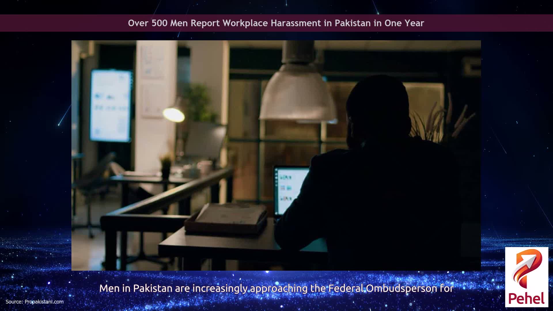 Over 500 Men Report Workplace Harassment in Pakistan in One Year