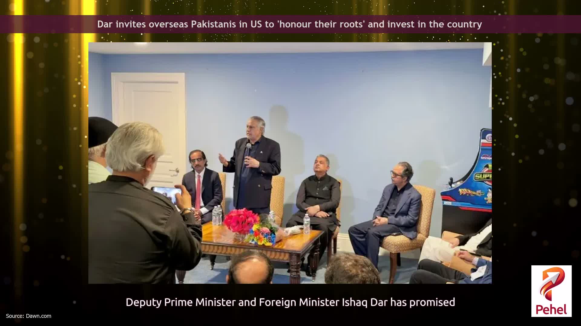 Dar invites overseas Pakistanis in US to 'honour their roots' and invest in the country