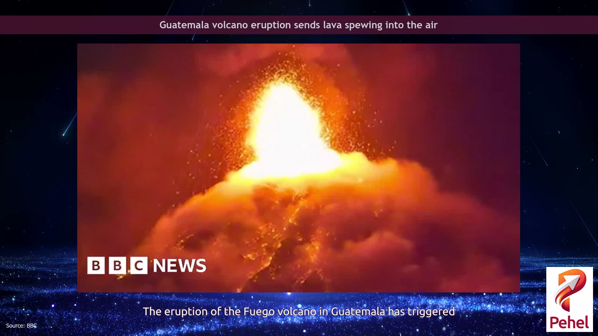 Guatemala volcano eruption sends lava spewing into the air