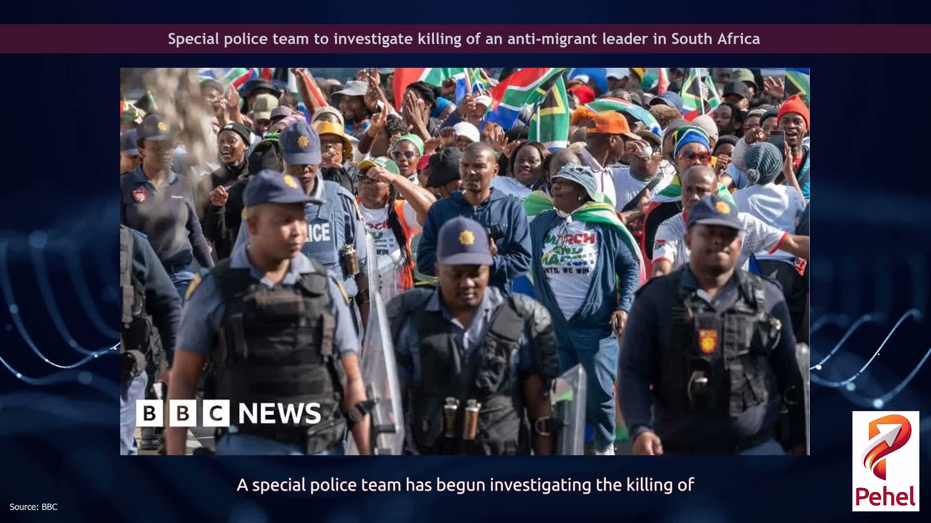 Special police team to investigate killing of an anti-migrant leader in South Africa