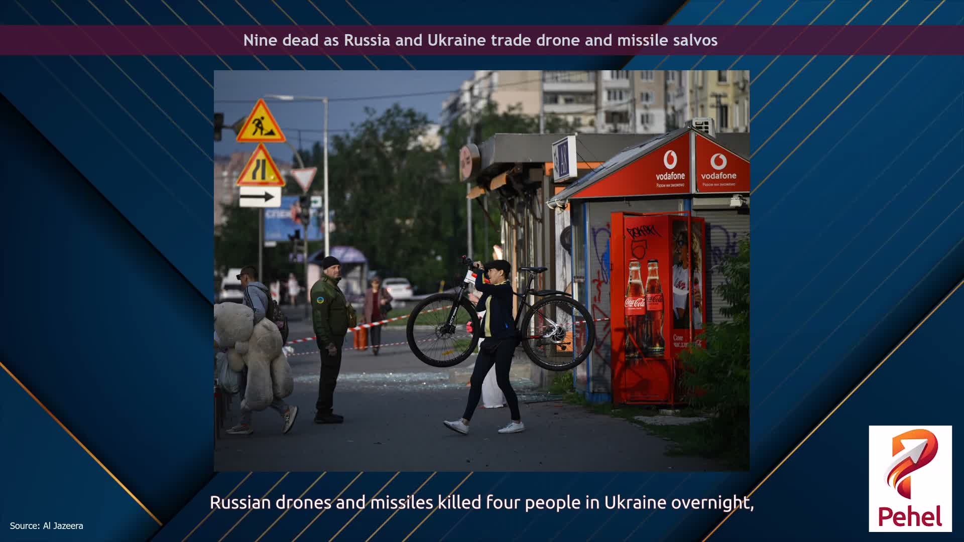 Nine dead as Russia and Ukraine trade drone and missile salvos