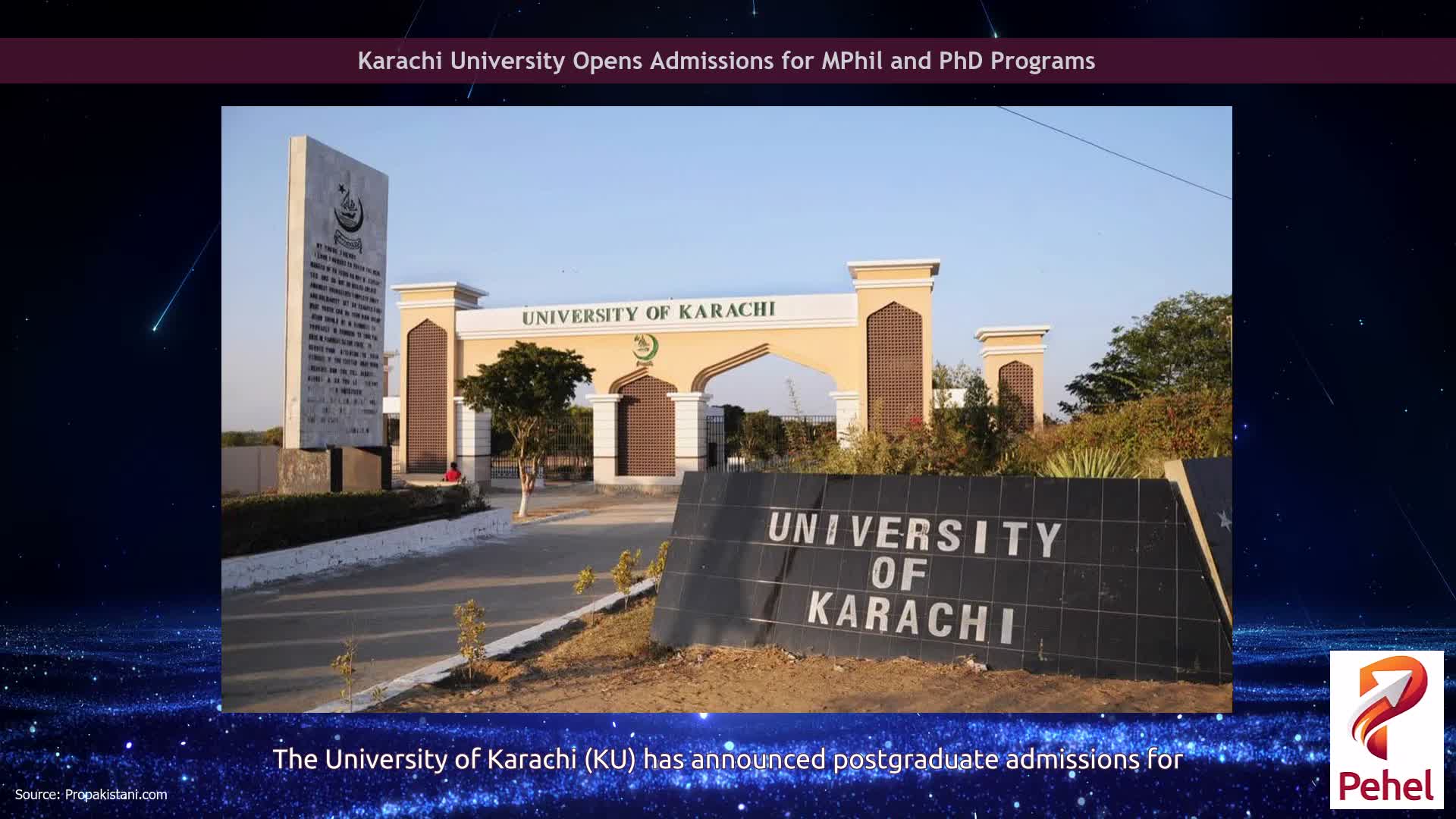 Karachi University Opens Admissions for MPhil and PhD Programs
