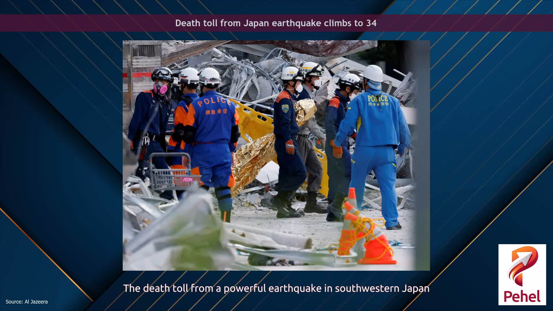 Death toll from Japan earthquake climbs to 34