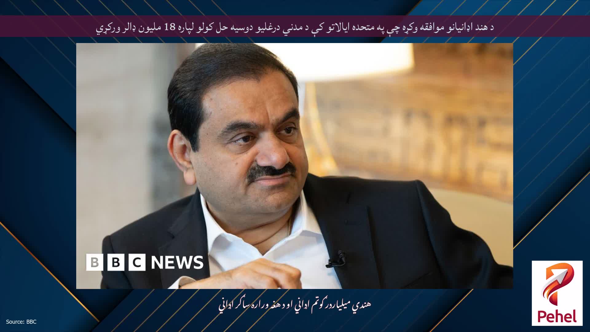 د هند اډانيانو موافقه وکړه چې په متحده ایالاتو کې د مدني درغلیو دوسیه حل کولو لپاره 18 ملیون ډالر ورکړي