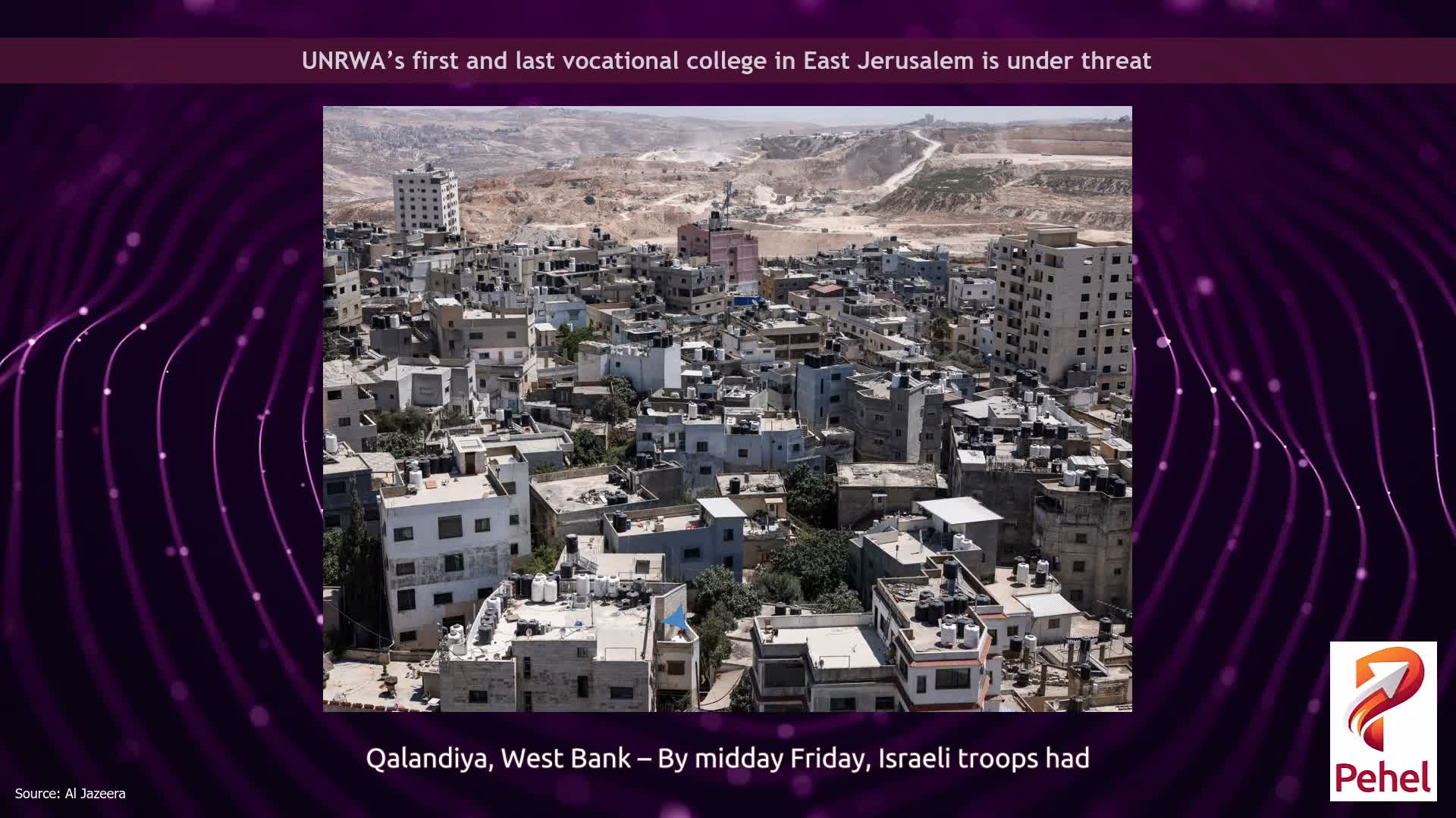 UNRWA’s first and last vocational college in East Jerusalem is under threat