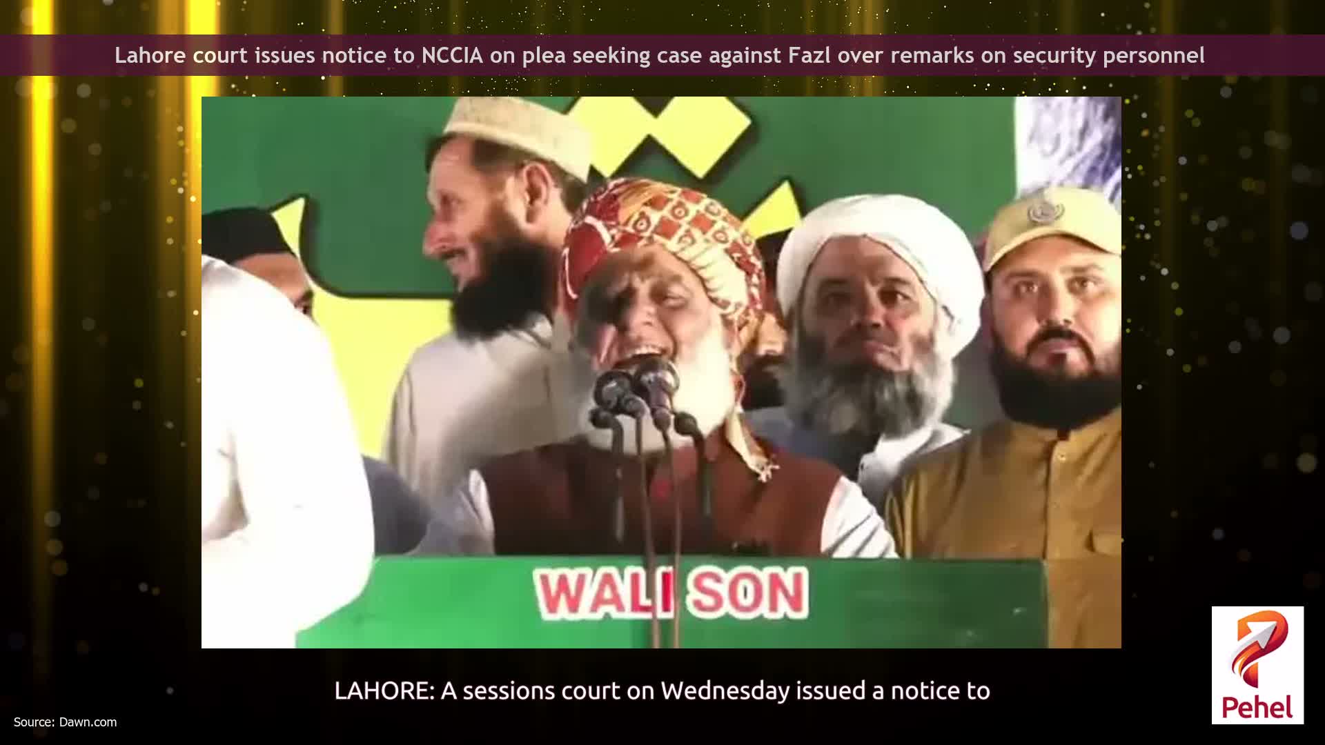 Lahore court issues notice to NCCIA on plea seeking case against Fazl over remarks on security personnel