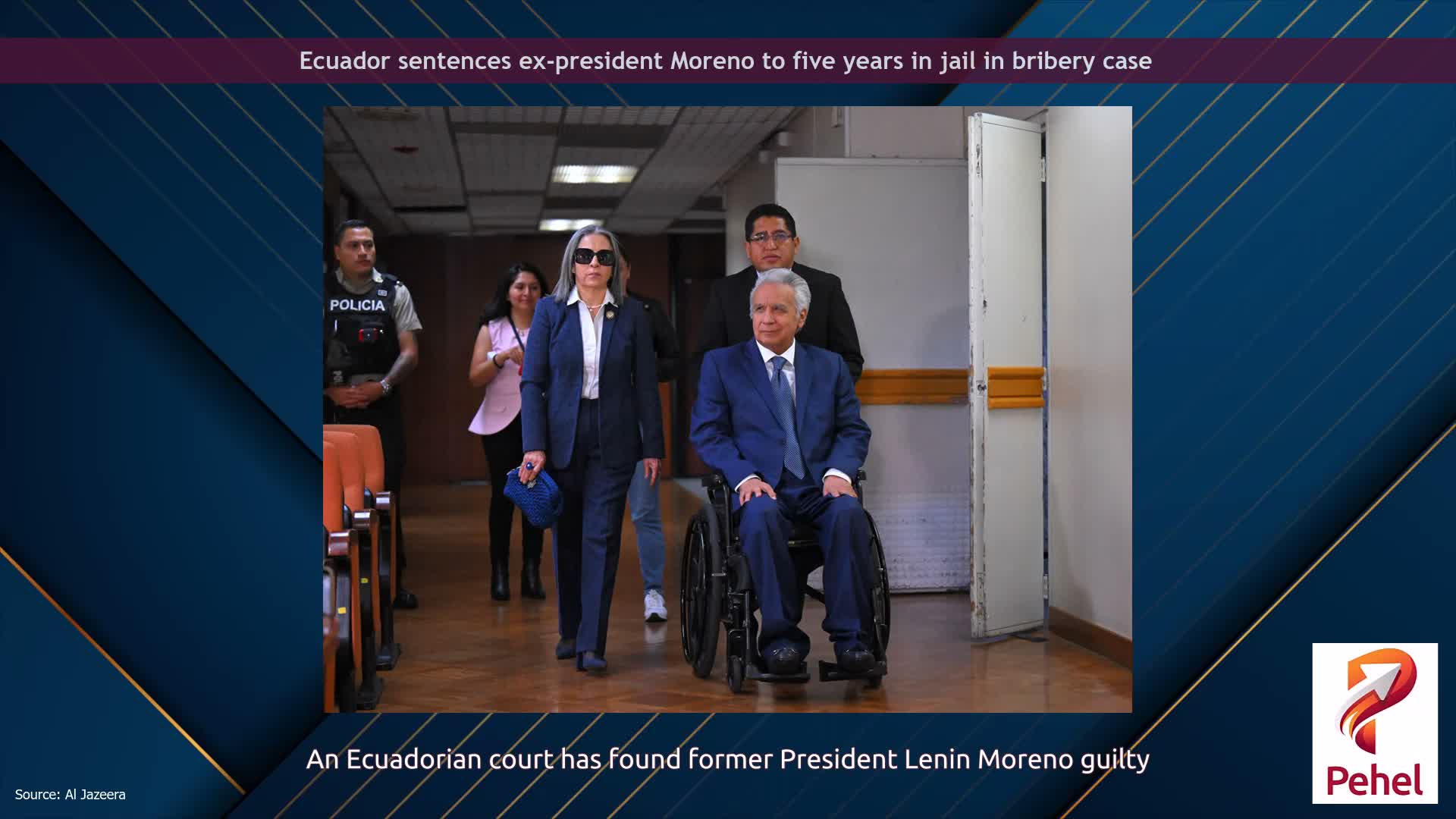 Ecuador sentences ex-president Moreno to five years in jail in bribery case