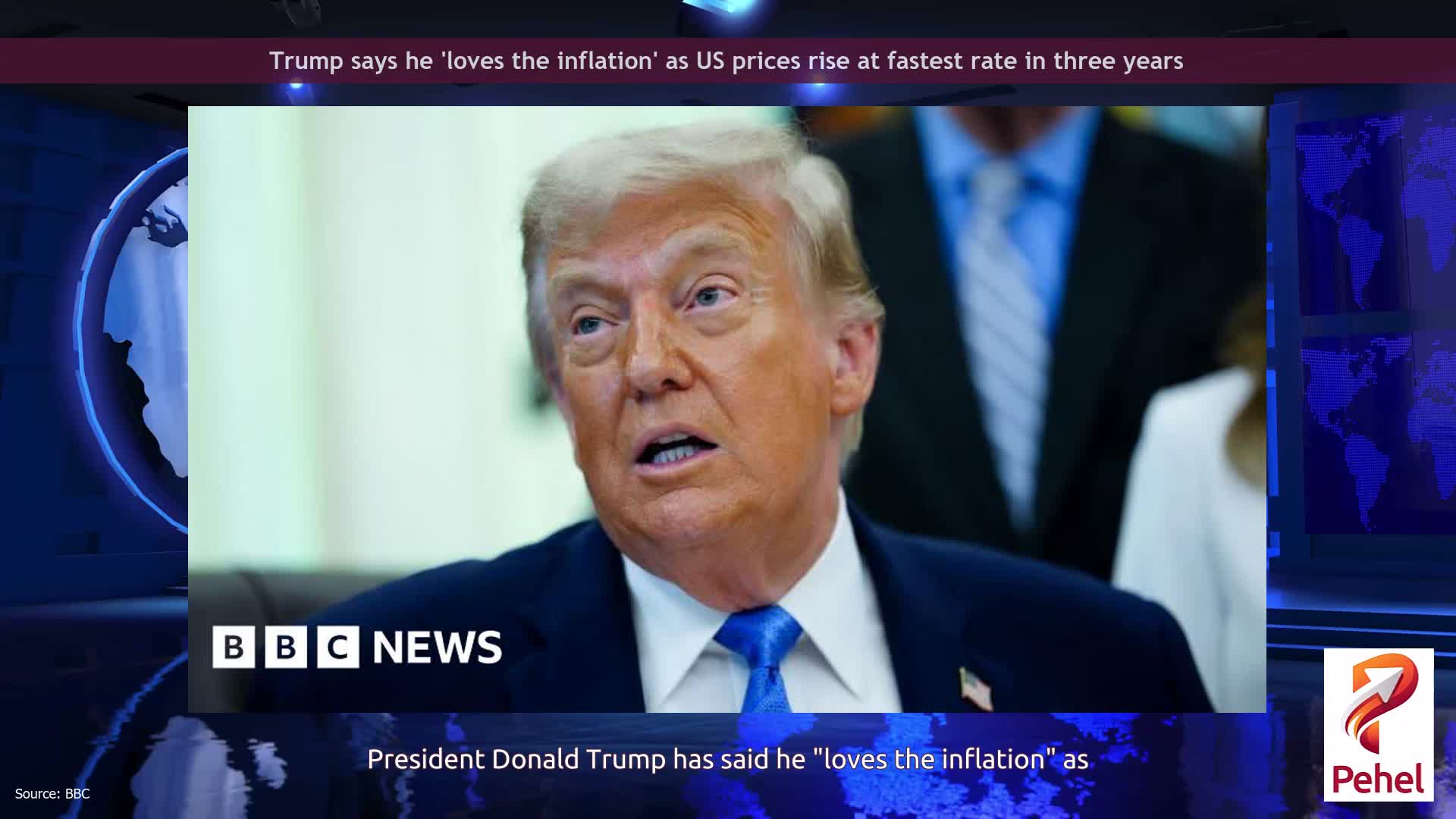 Trump says he 'loves the inflation' as US prices rise at fastest rate in three years