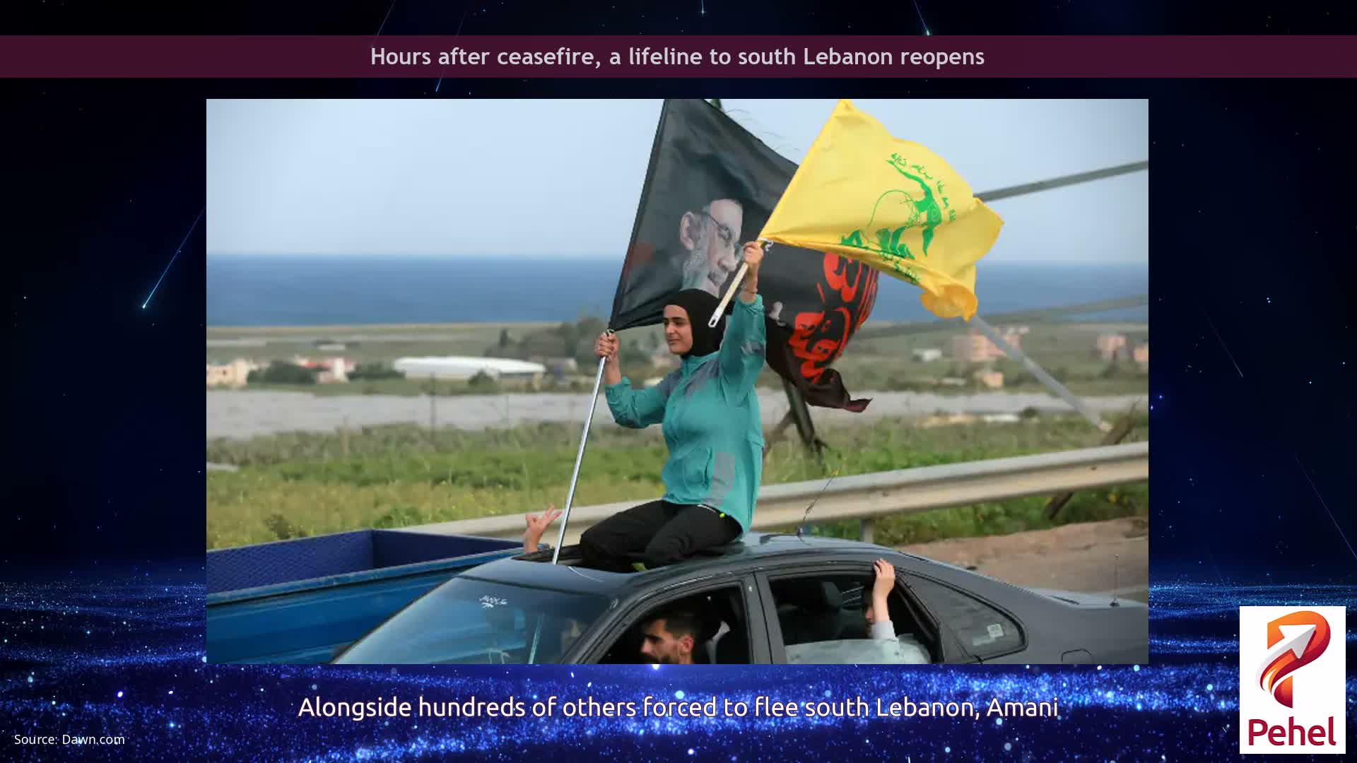 Hours after ceasefire, a lifeline to south Lebanon reopens