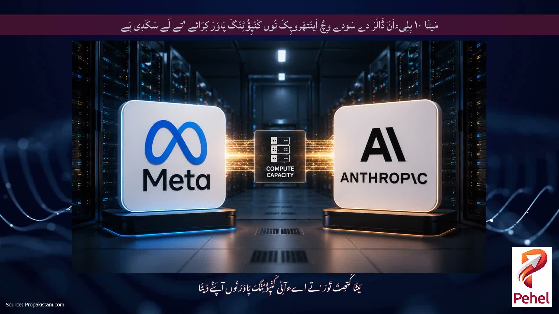 مَیٹَا ۱۰ بِلِیءاَنَ ڈَالَرَ دے سَودے وِچَّ اَین٘تھَروپِکَ نُوں کَن٘پِؤُٹِن٘گَ پَاوَرَ کِرَائے 'تے لَے سَکَدِی ہَے