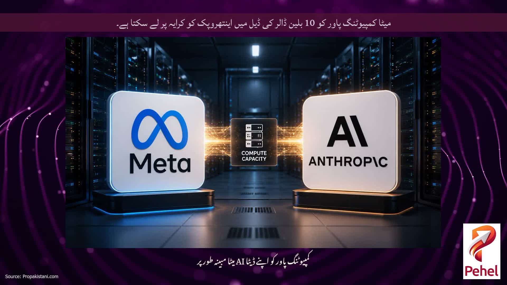 میٹا کمپیوٹنگ پاور کو 10 بلین ڈالر کی ڈیل میں اینتھروپک کو کرایہ پر لے سکتا ہے۔