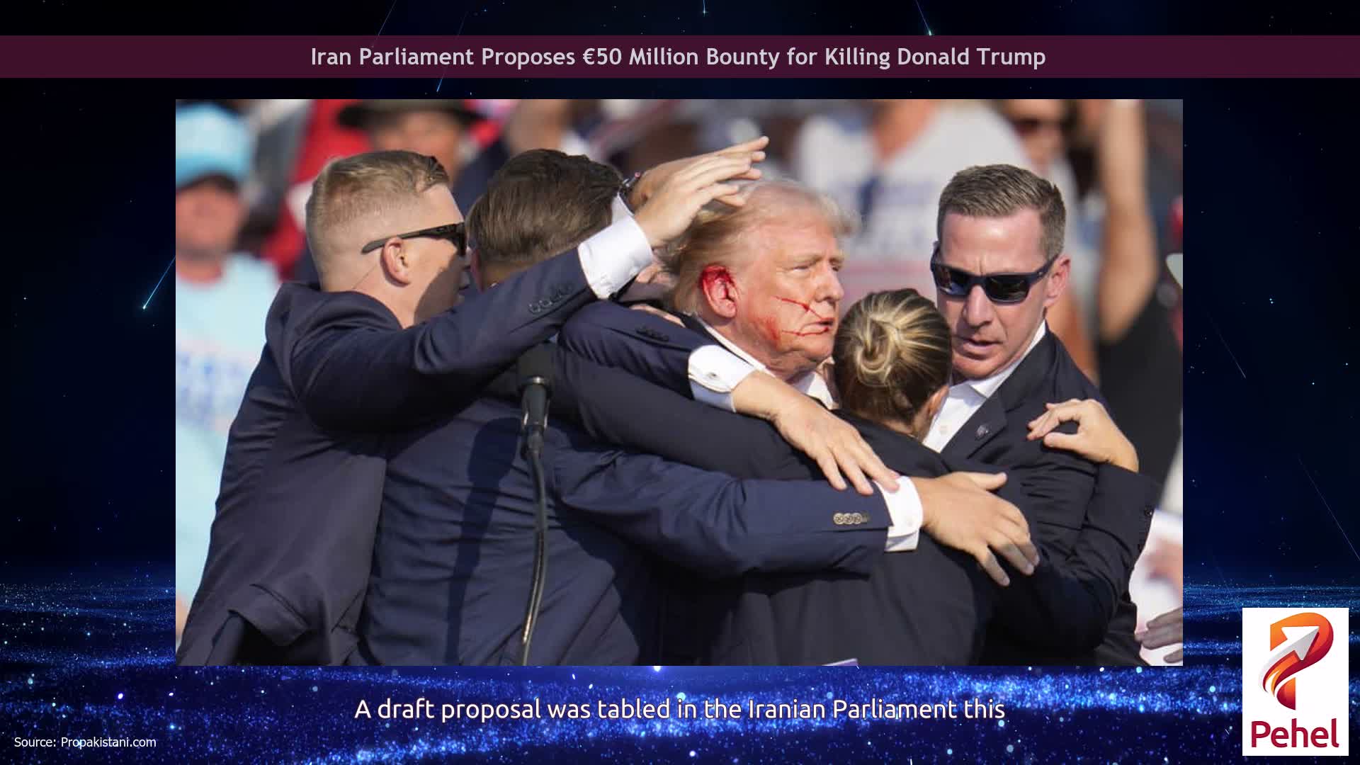 Iran Parliament Proposes €50 Million Bounty for Killing Donald Trump