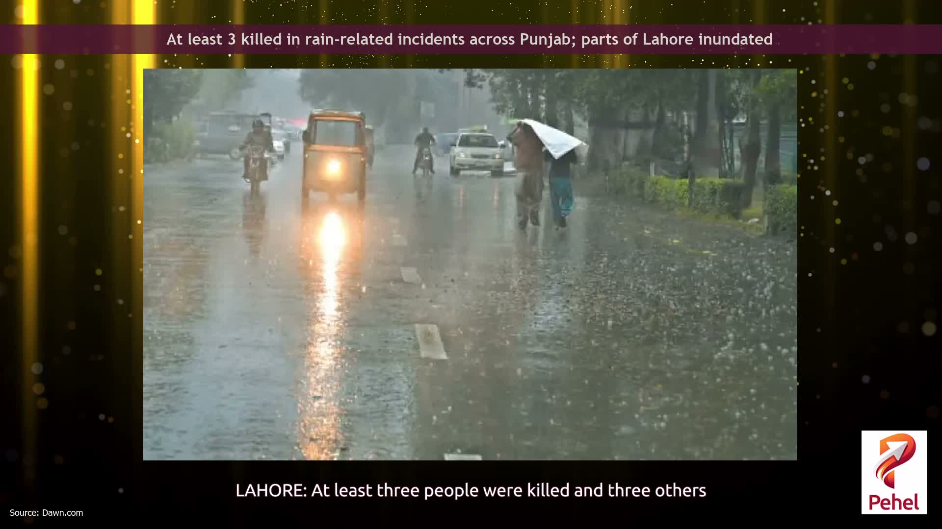 At least 3 killed in rain-related incidents across Punjab; parts of Lahore inundated