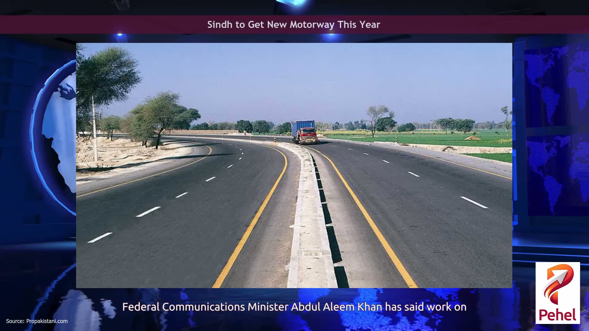 Sindh to Get New Motorway This Year