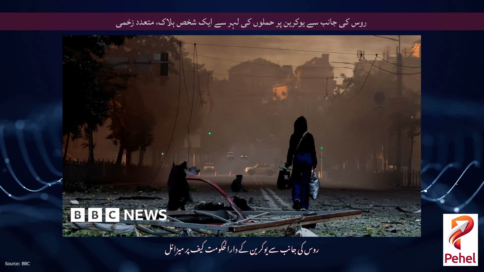 روس کی جانب سے یوکرین پر حملوں کی لہر سے ایک شخص ہلاک، متعدد زخمی