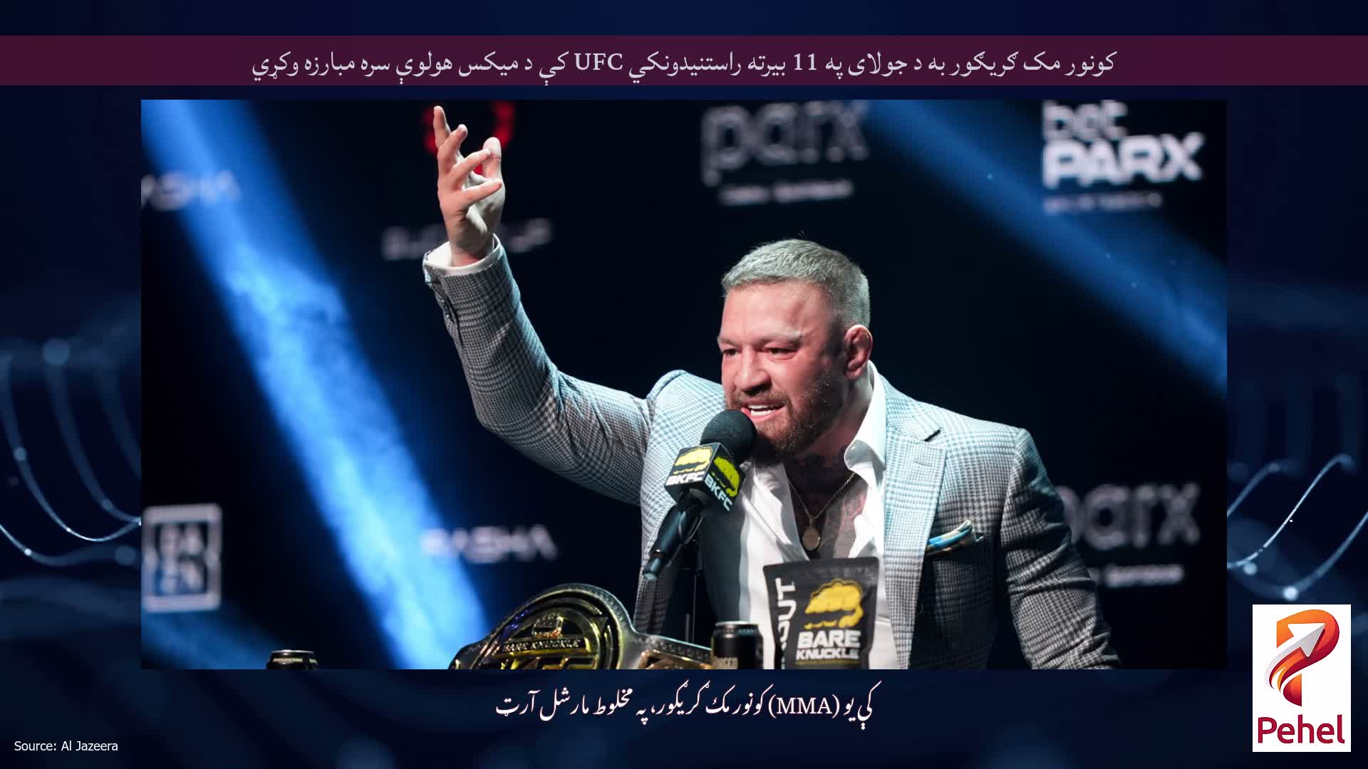 کونور مک ګریګور به د جولای په 11 بیرته راستنیدونکي UFC کې د میکس هولوې سره مبارزه وکړي