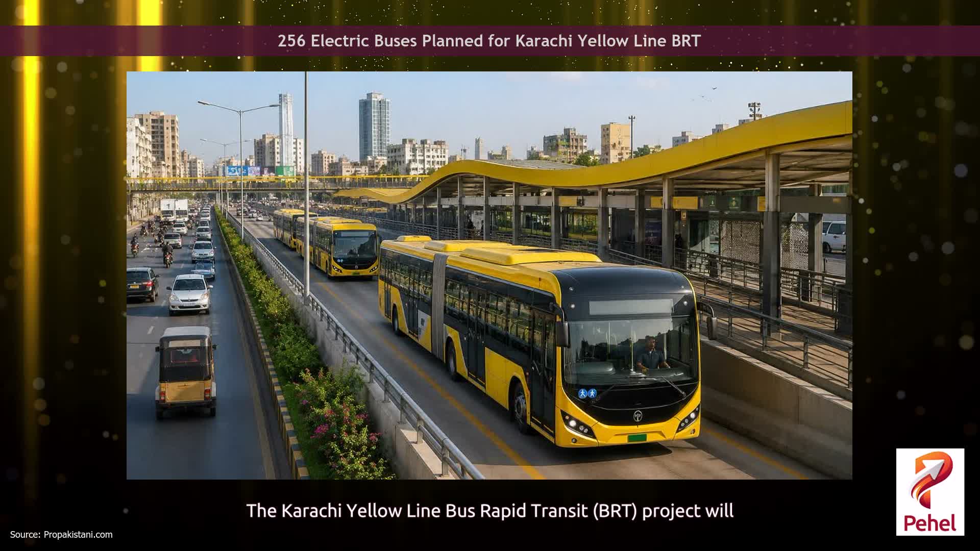 256 Electric Buses Planned for Karachi Yellow Line BRT