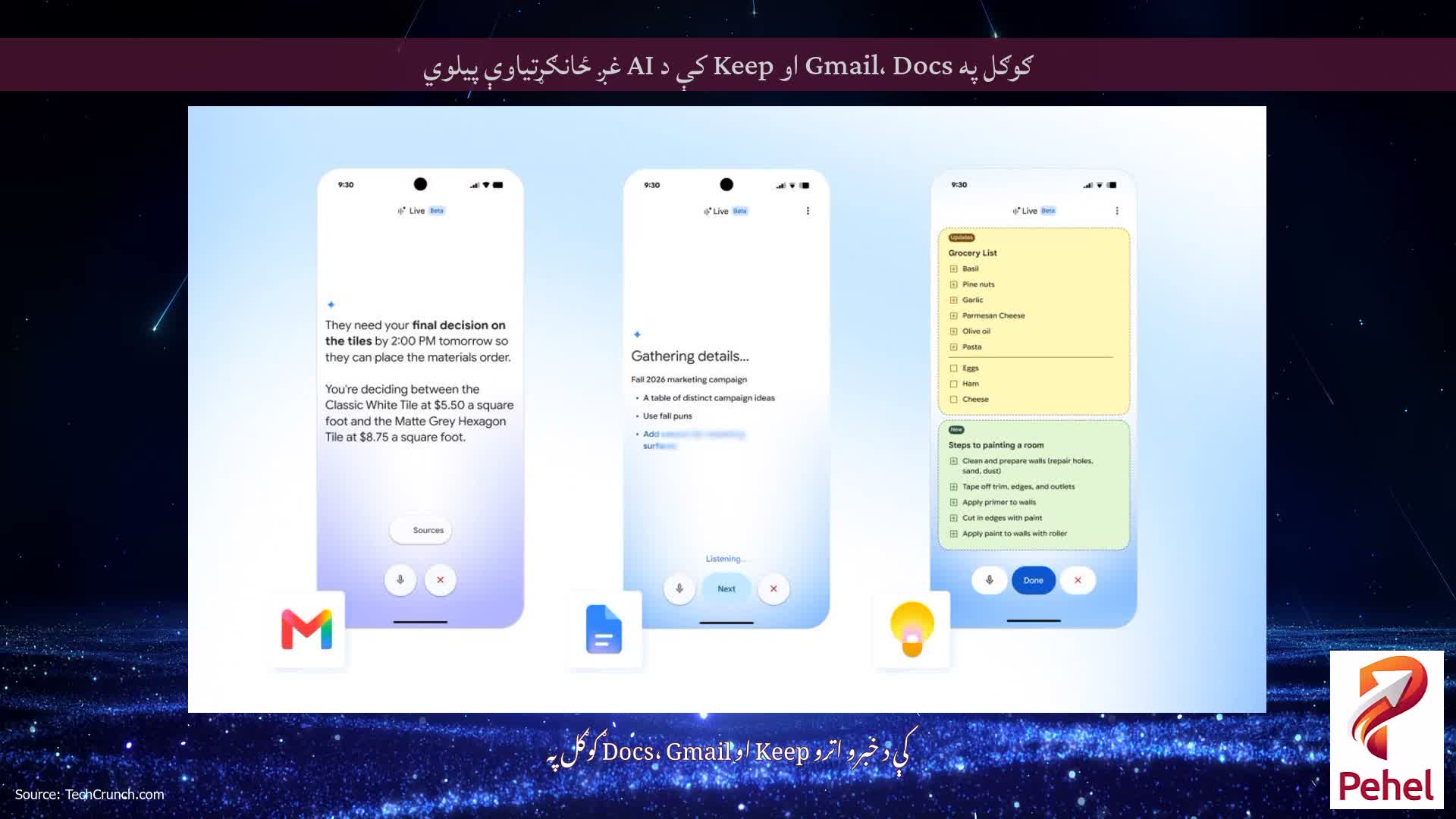 ګوګل په Gmail، Docs او Keep کې د AI غږ ځانګړتیاوې پیلوي