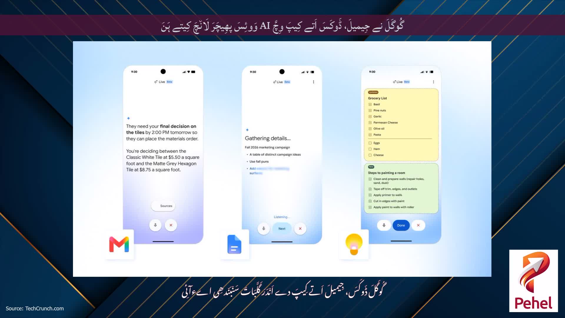 گُوگَلَ نے جِیمیلَ، ڈَوکَسَ اَتے کِیپَ وِچَّ AI وَوئِسَ پھِیچَرَ لَان٘چَ کِیتے ہَنَ