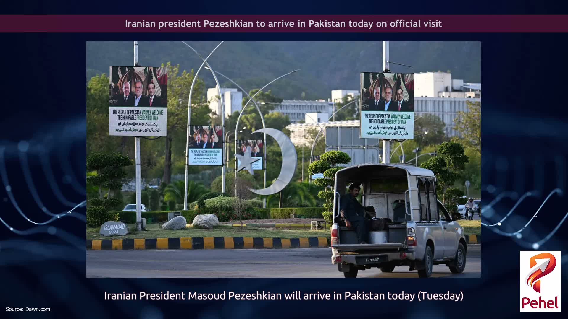 Iranian president Pezeshkian to arrive in Pakistan today on official visit
